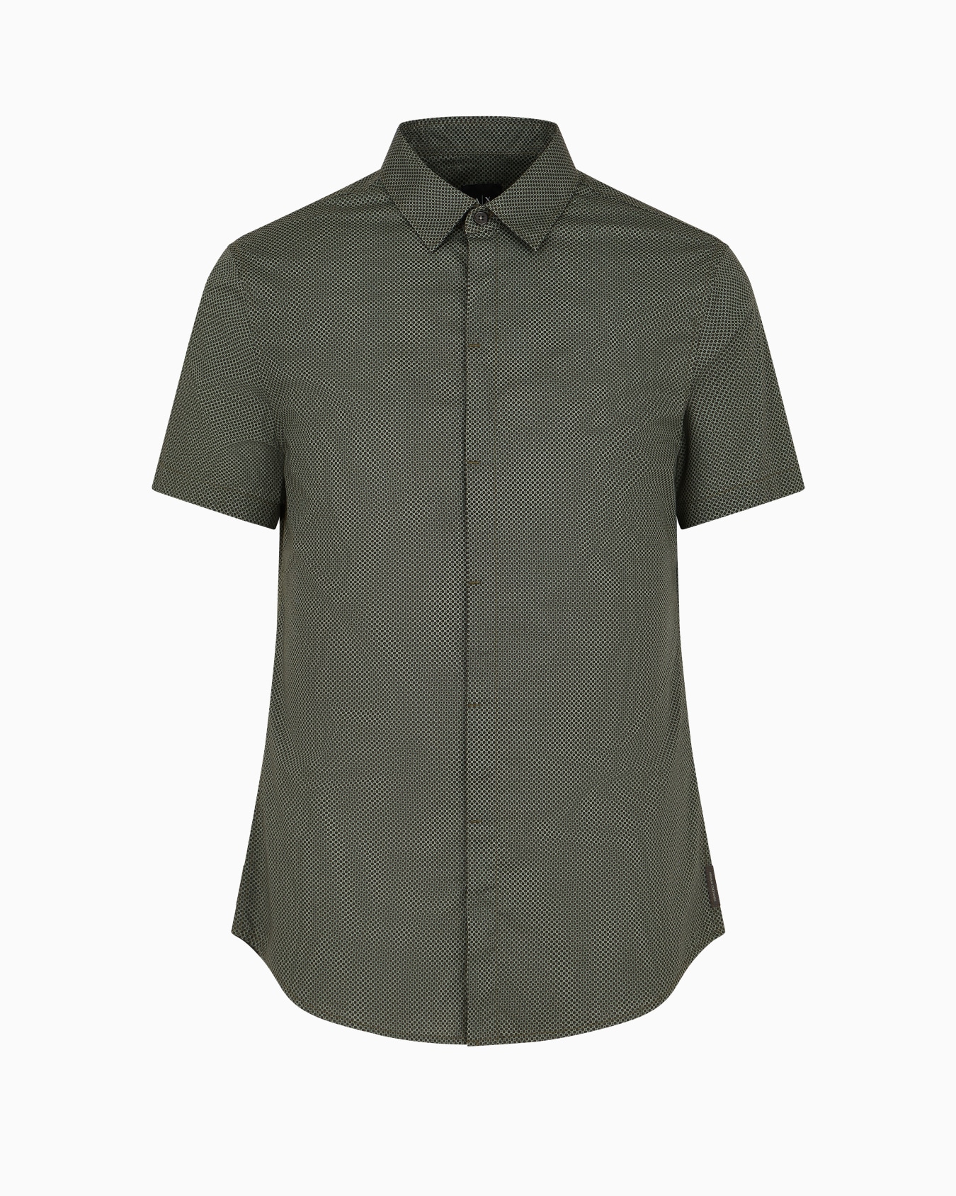 Camisa regular fit con manga corta estampada Diapositiva 0