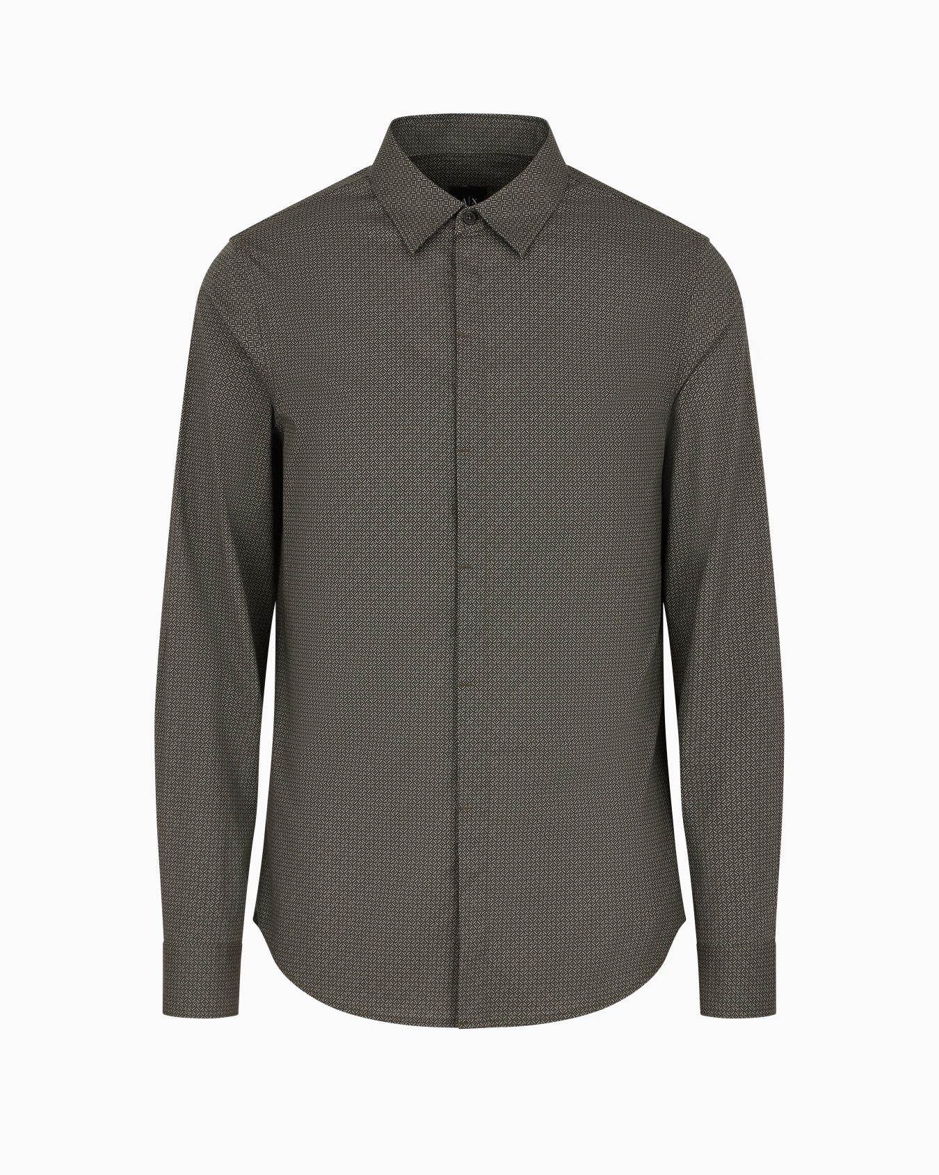 Chemise coupe slim en popeline de coton stretch Diapositive 0