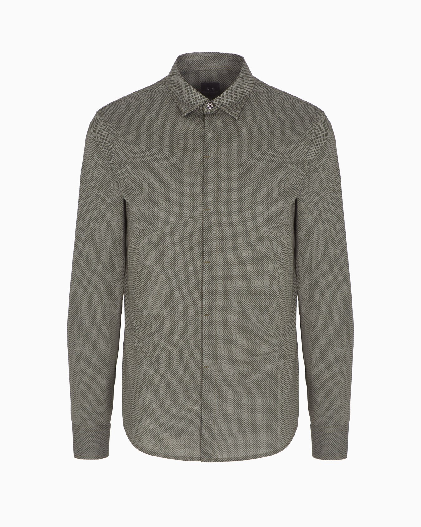 Slim fit shirt in stretch cotton poplin Slide 0