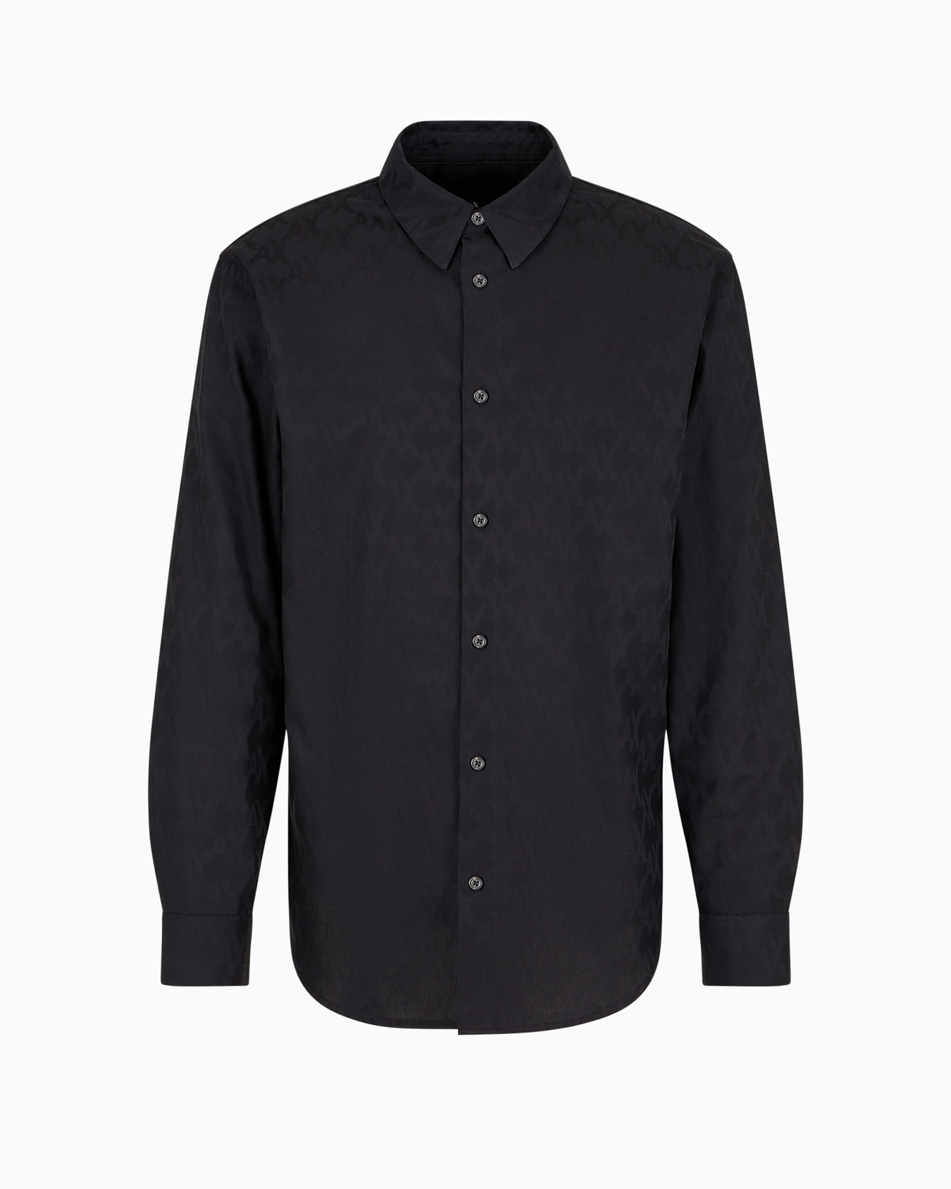 Regular fit monogram cotton shirt Slide 0