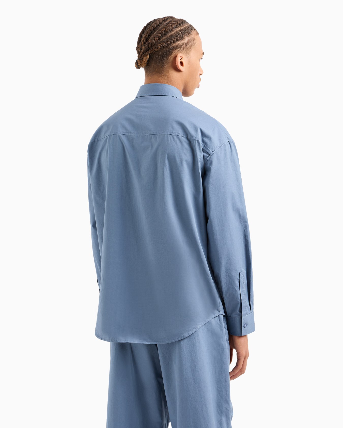Loose fit cotton twill shirt with pockets Slide 2
