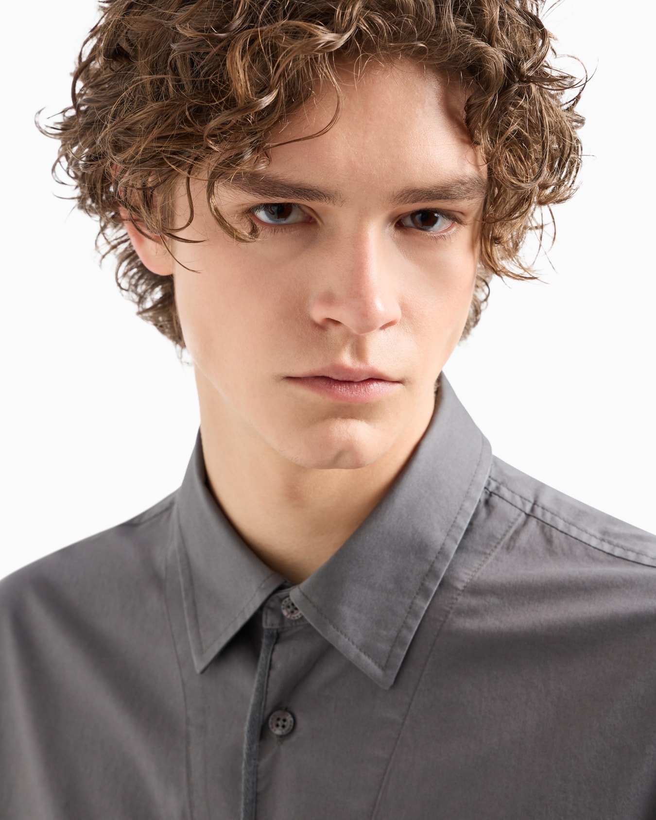 Chemise coupe ample en sergé de coton avec poches Diapositive 4
