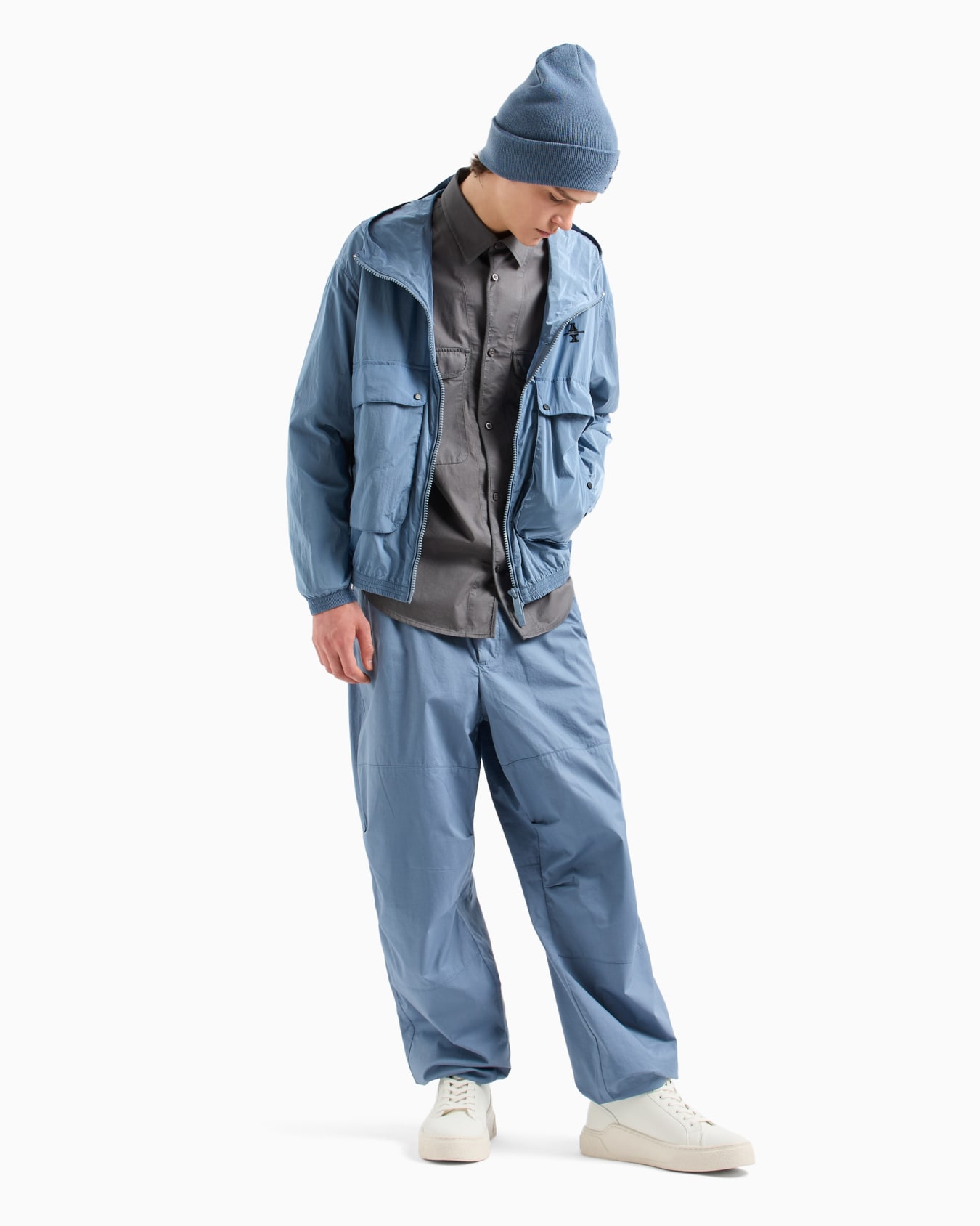 Chemise coupe ample en sergé de coton avec poches Diapositive 3