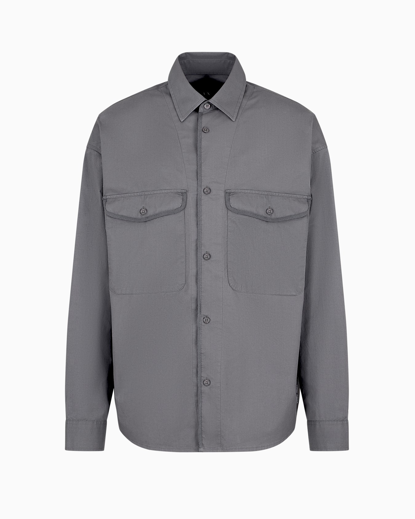 Chemise coupe ample en sergé de coton avec poches Diapositive 0