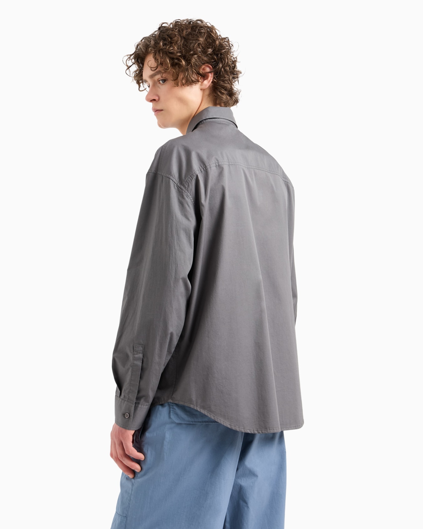 Chemise coupe ample en sergé de coton avec poches Diapositive 2