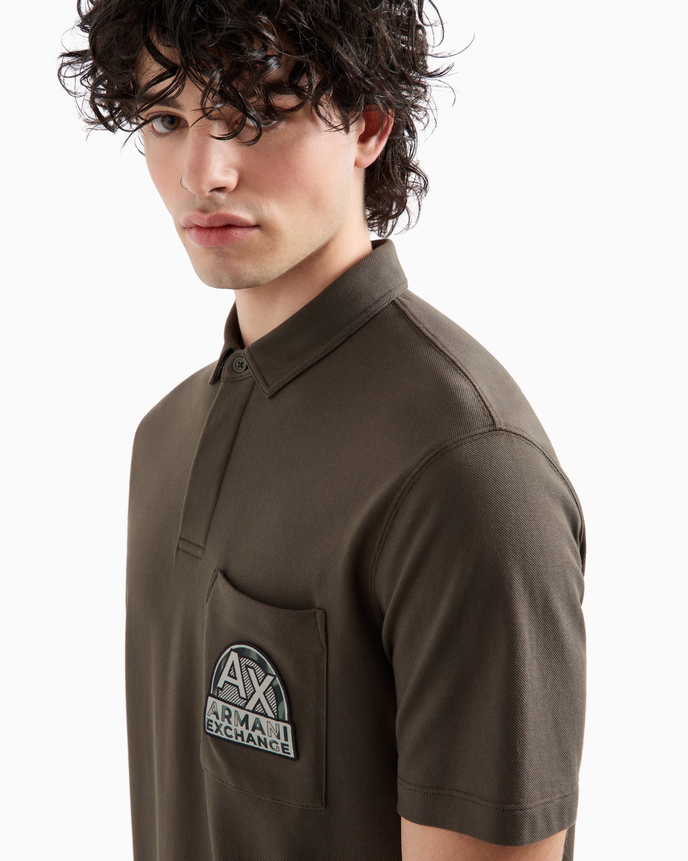  Organic Cotton Pique Polo with Logo Patch Slide 4