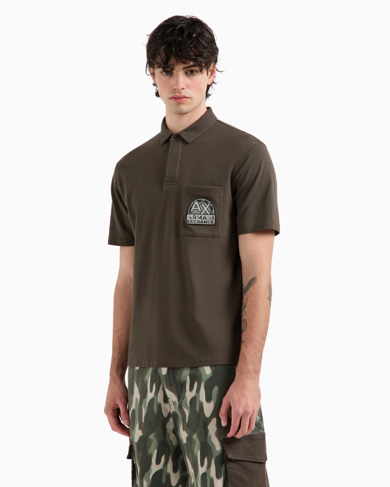  Organic Cotton Pique Polo with Logo Patch Slide 1