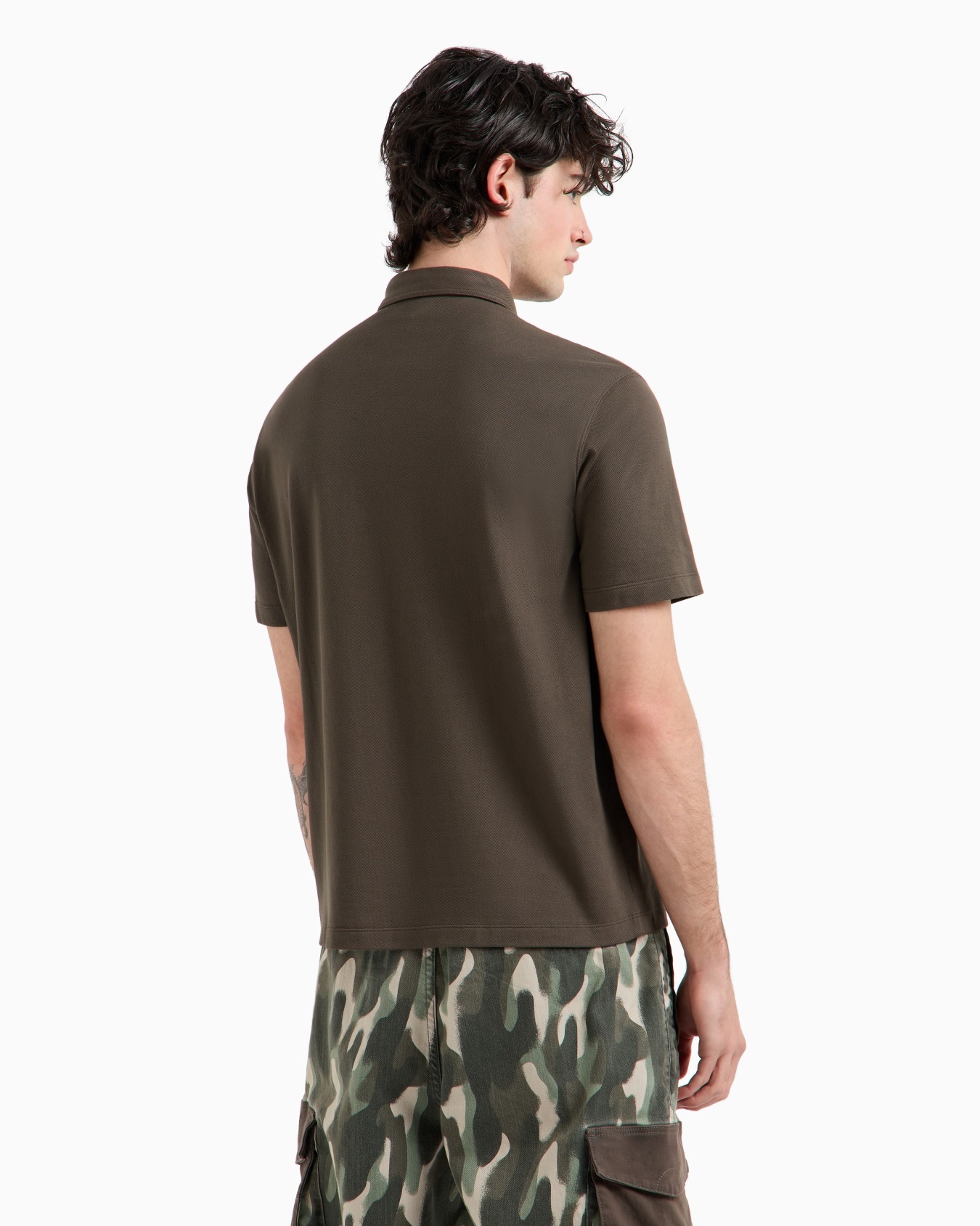  Organic Cotton Pique Polo with Logo Patch Slide 2