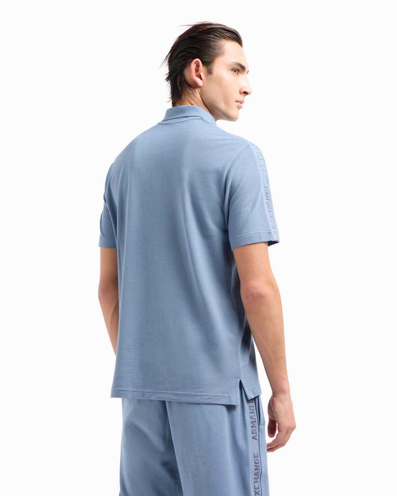 Reguläres Poloshirt aus Baumwolle mit Reißverschluss und -Logobändern Folie 2