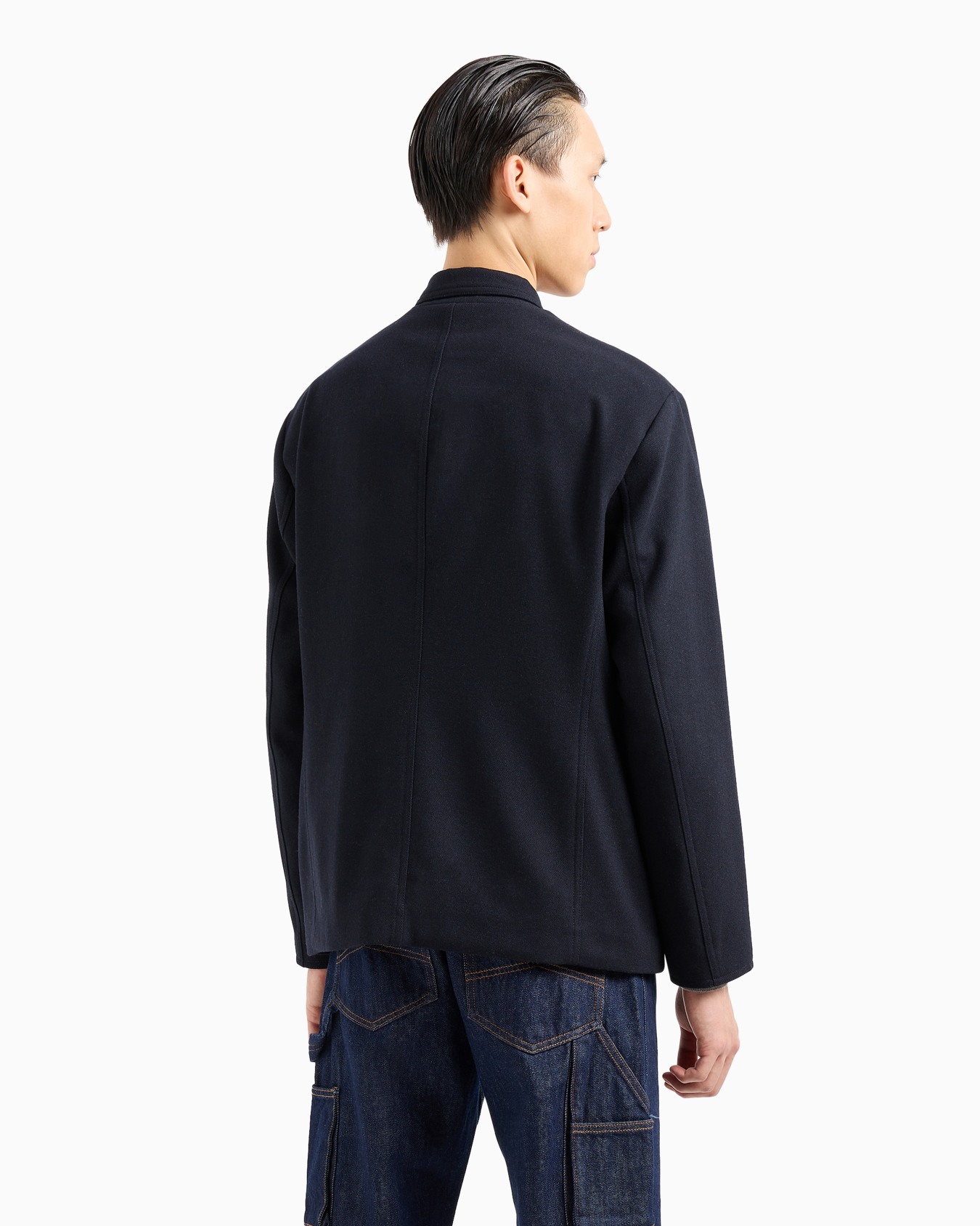 Veste simple boutonnage avec boutons et zip Diapositive 2