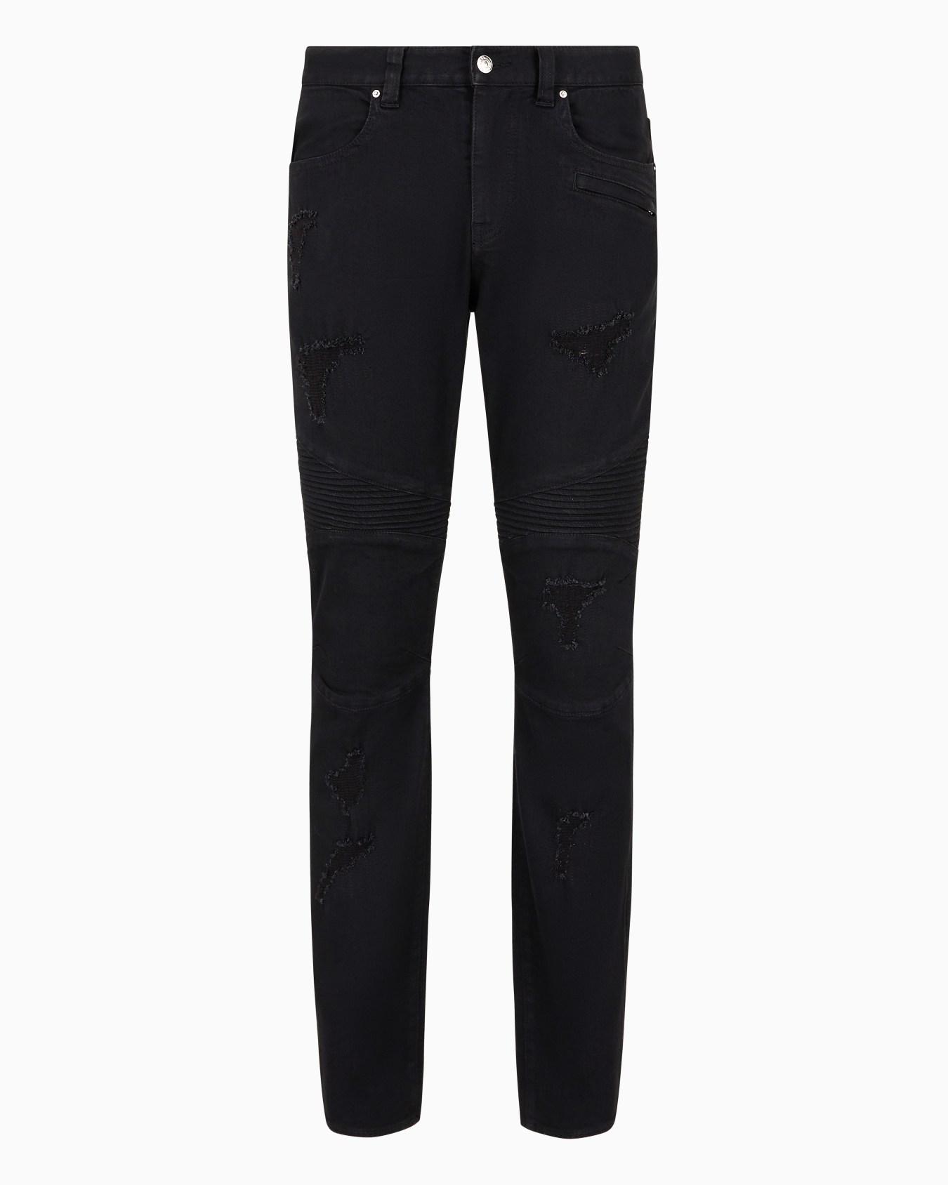 J27 Skinny-Jeans im Biker-Fit aus gewaschenem Denim Folie 0
