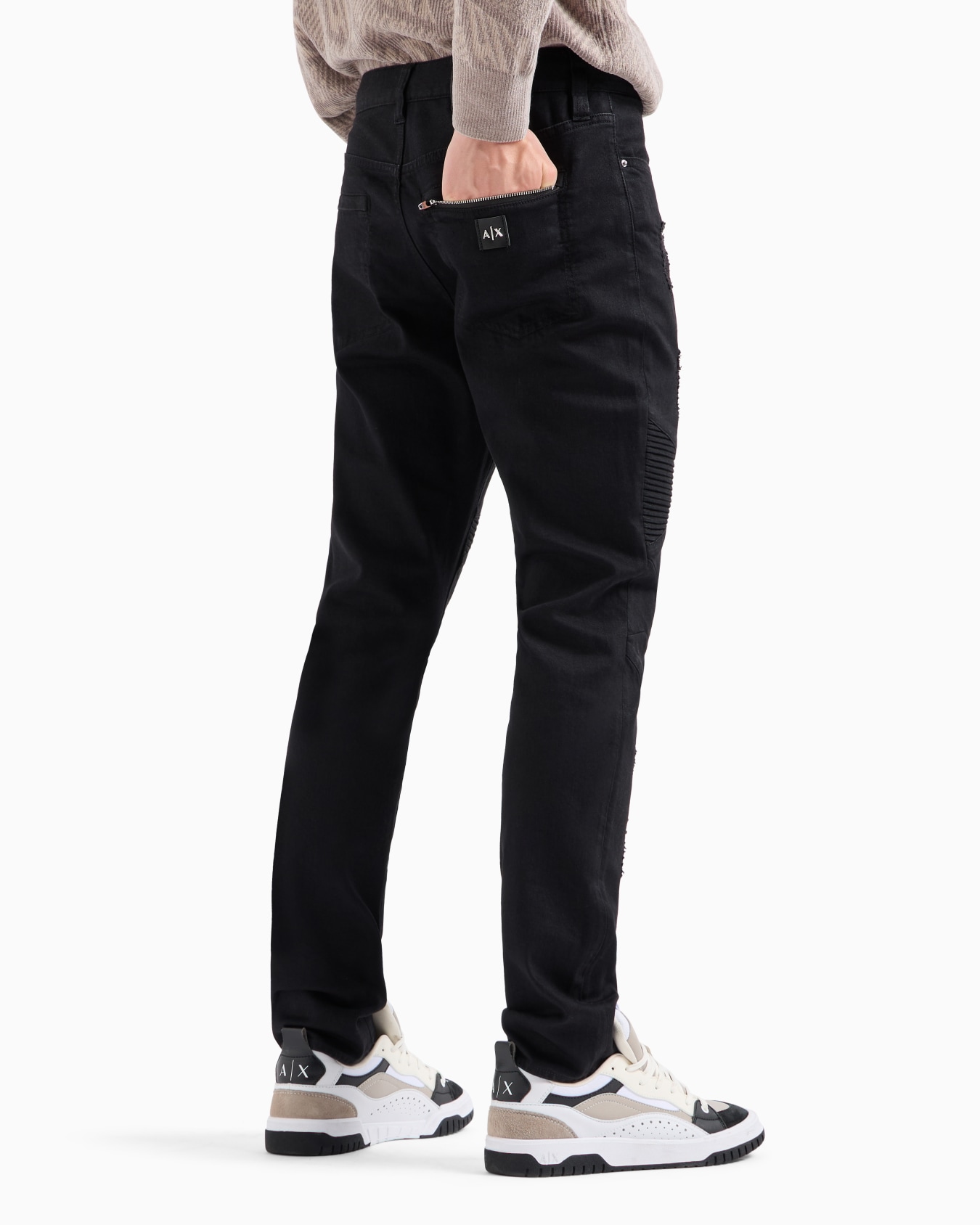 J27 Skinny-Jeans im Biker-Fit aus gewaschenem Denim Folie 2