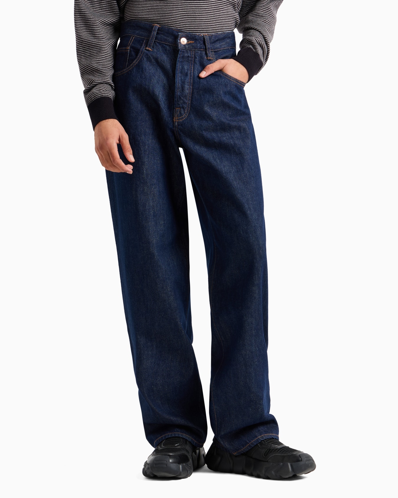 J83 Baggy Fit Jeans in Light Indigo Denim Slide 1