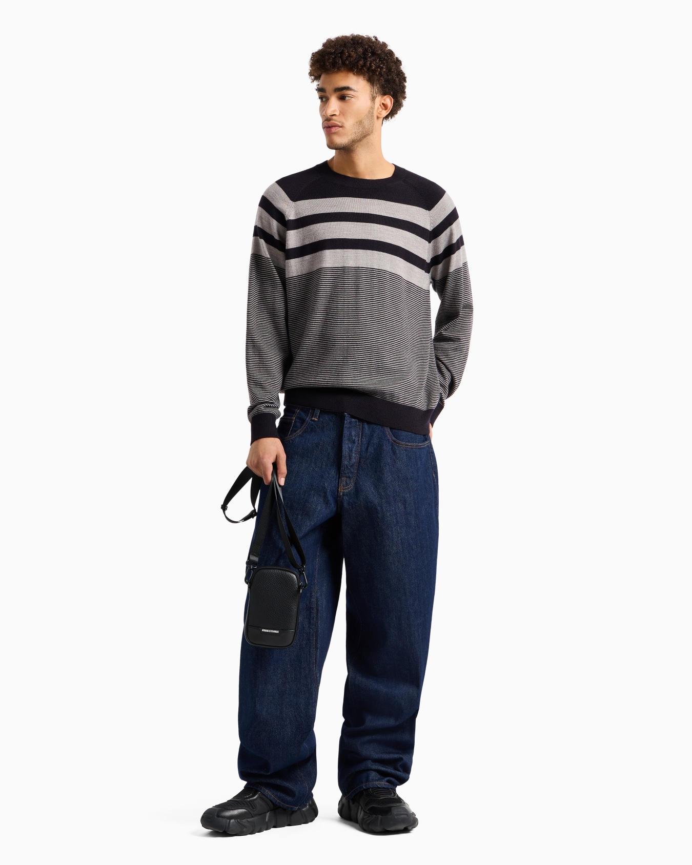 J83 Baggy Fit Jeans in Light Indigo Denim Slide 3