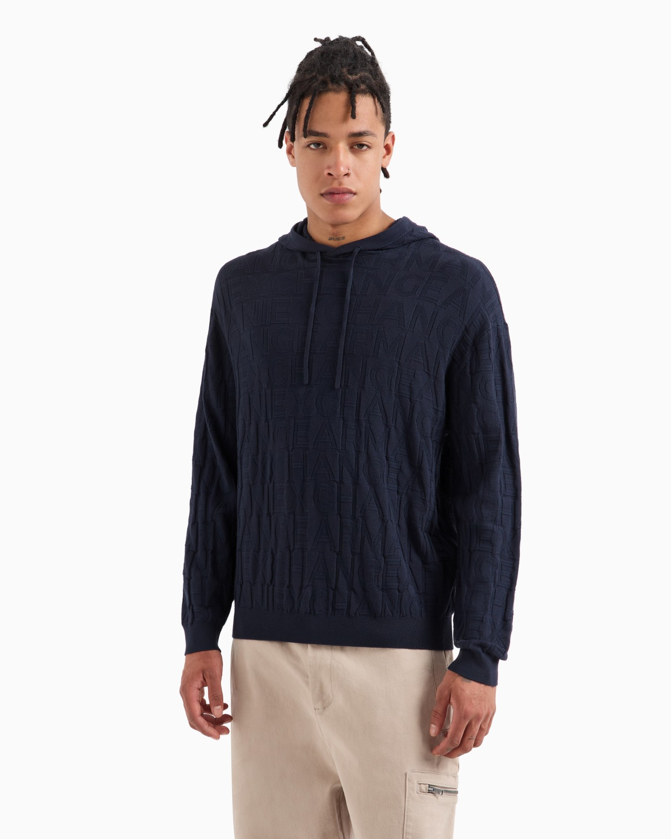 Pull avec capuche et boutons en tissu ASV Diapositive 1