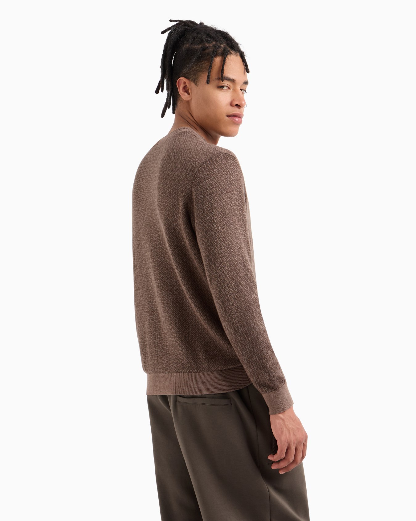  Geometric Jacquard Crewneck Sweater Slide 2