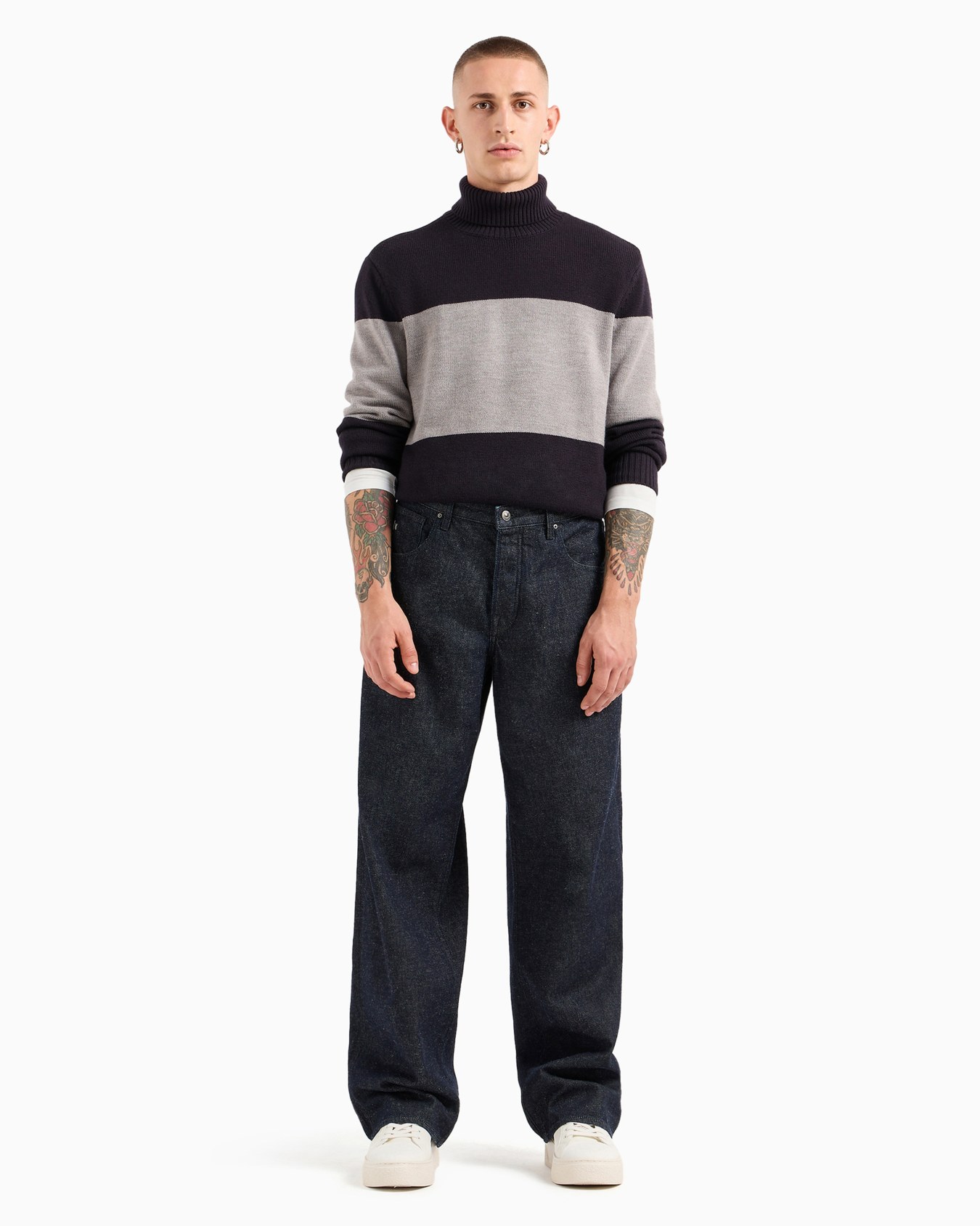  Contrast Stripe Turtleneck Sweater Slide 3