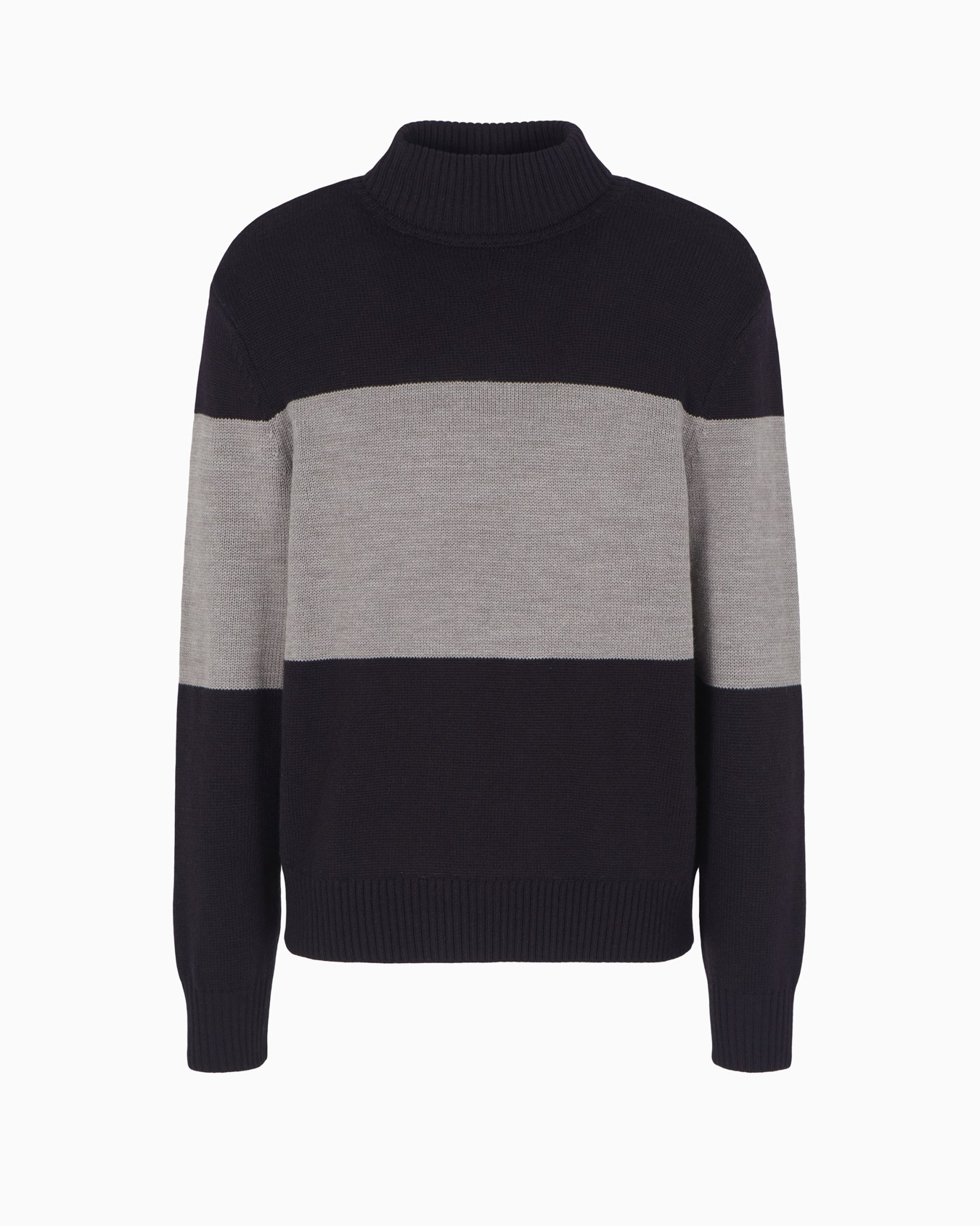  Contrast Stripe Turtleneck Sweater Slide 0