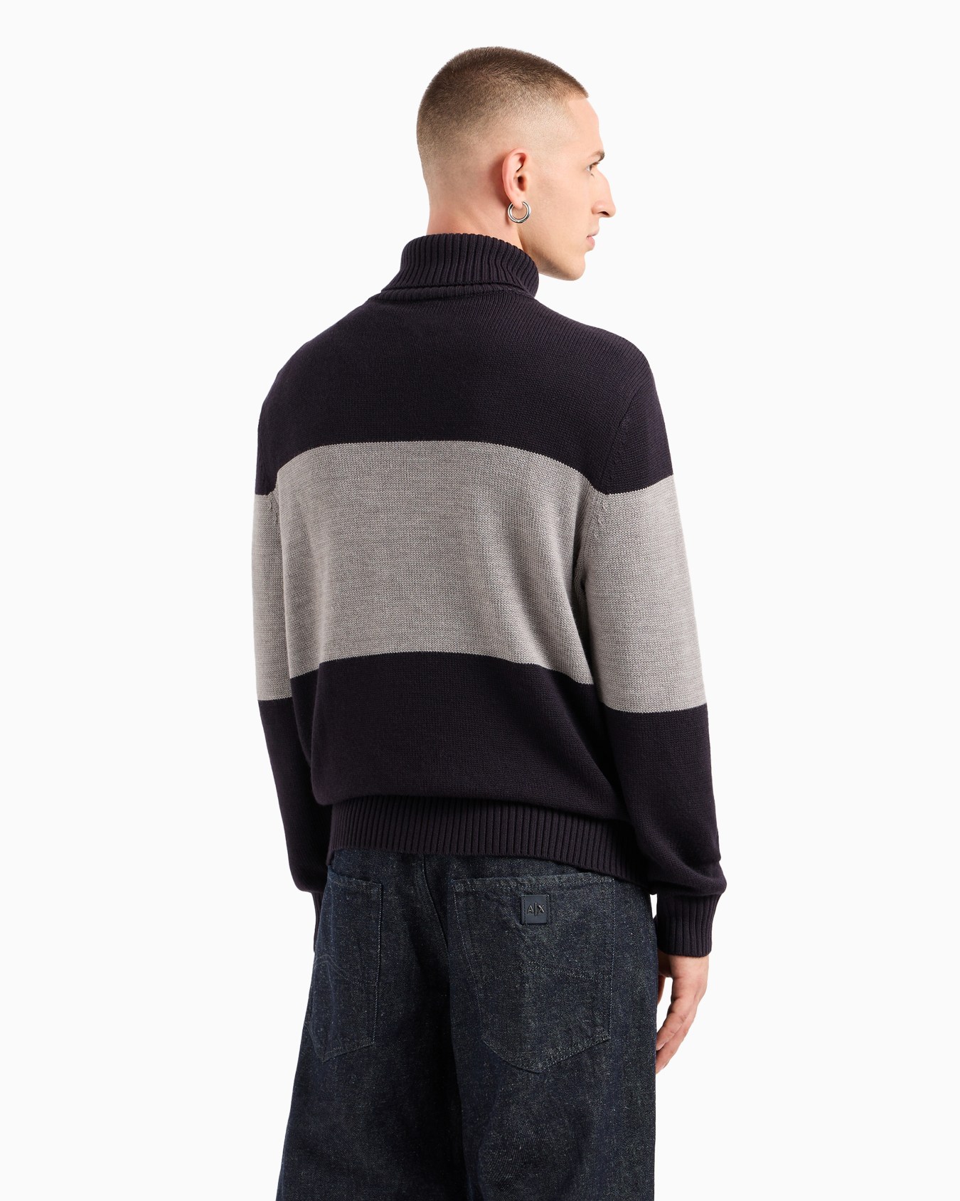  Contrast Stripe Turtleneck Sweater Slide 2