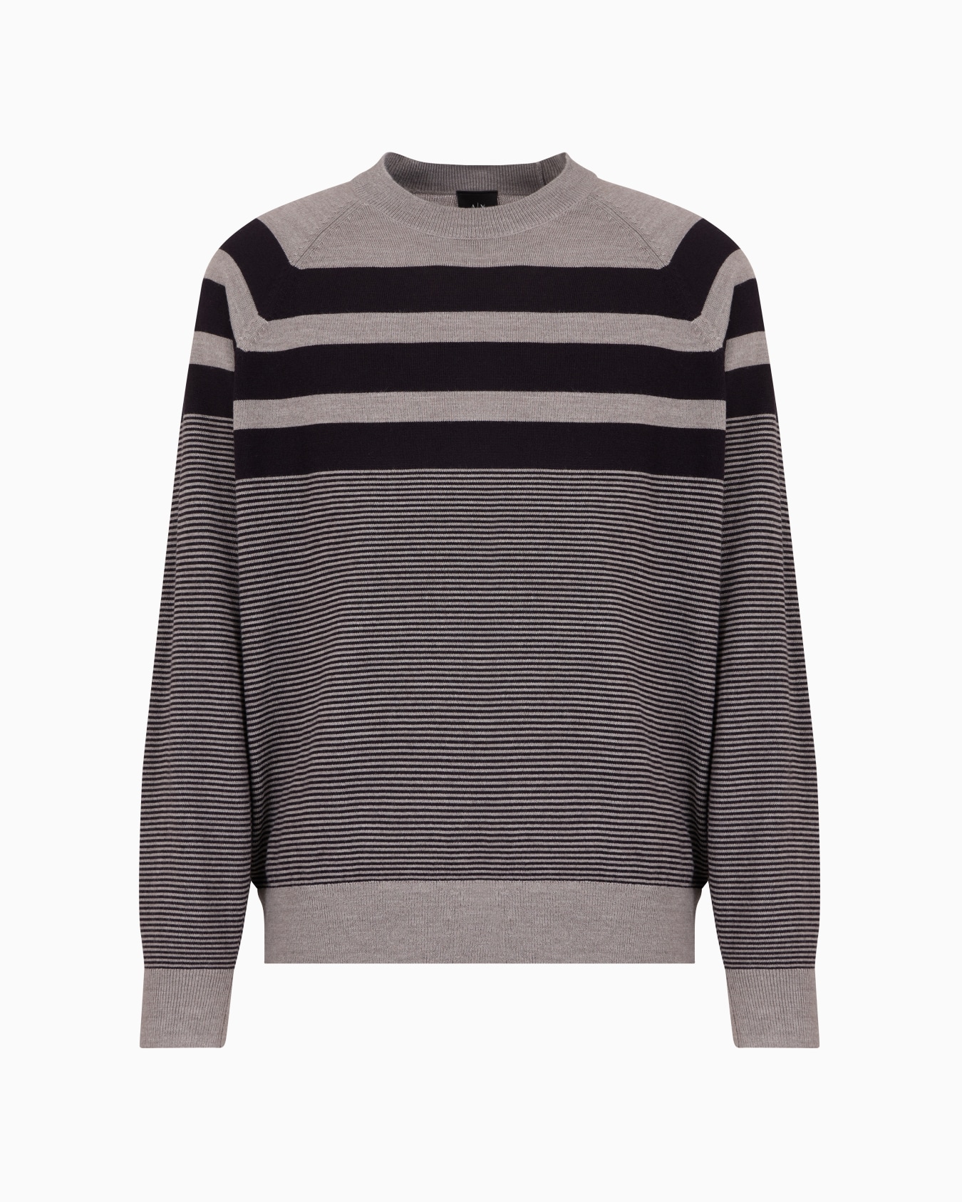Irregular striped crew neck sweater Slide 0