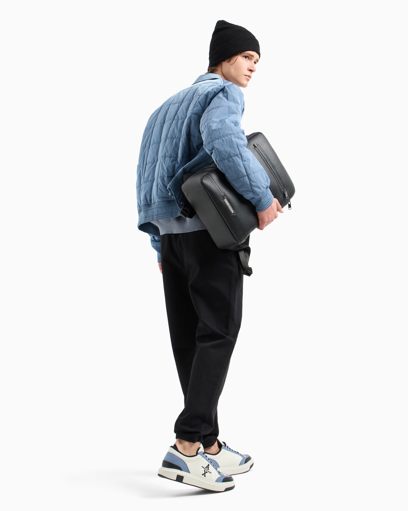  Checked Jacquard Crewneck Sweater Slide 3