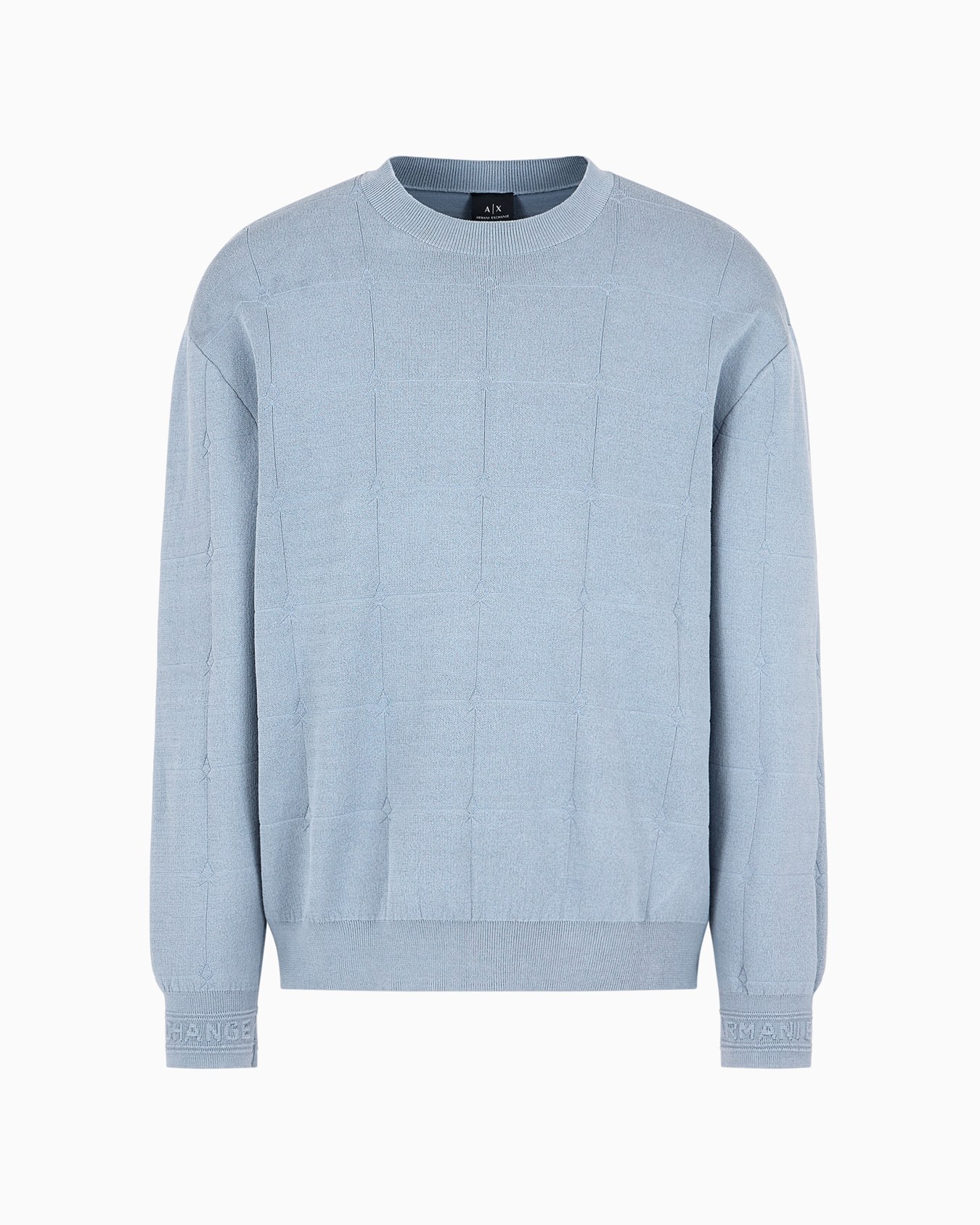 Checked Jacquard Crewneck Sweater Slide 0