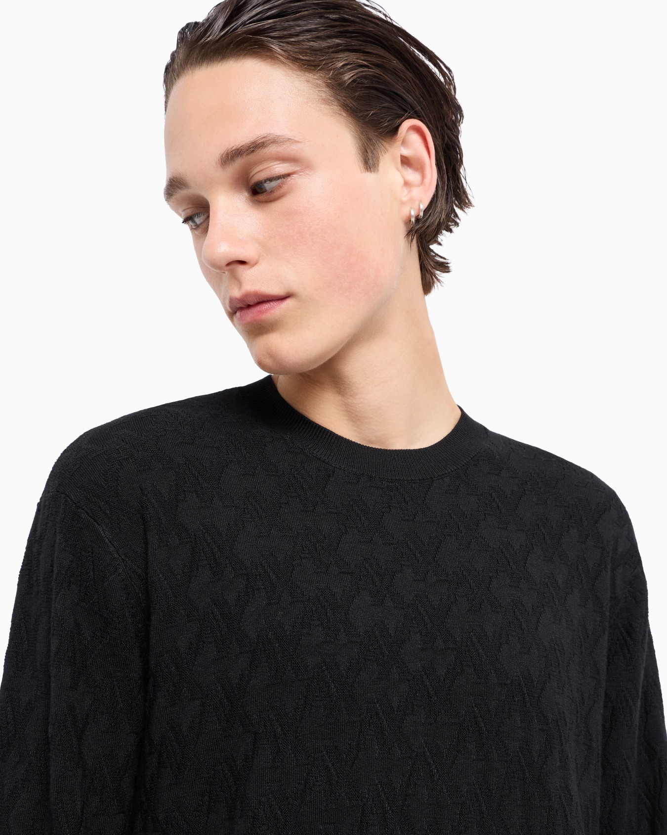 ASV Monogram Jacquard Crewneck Sweater Slide 4