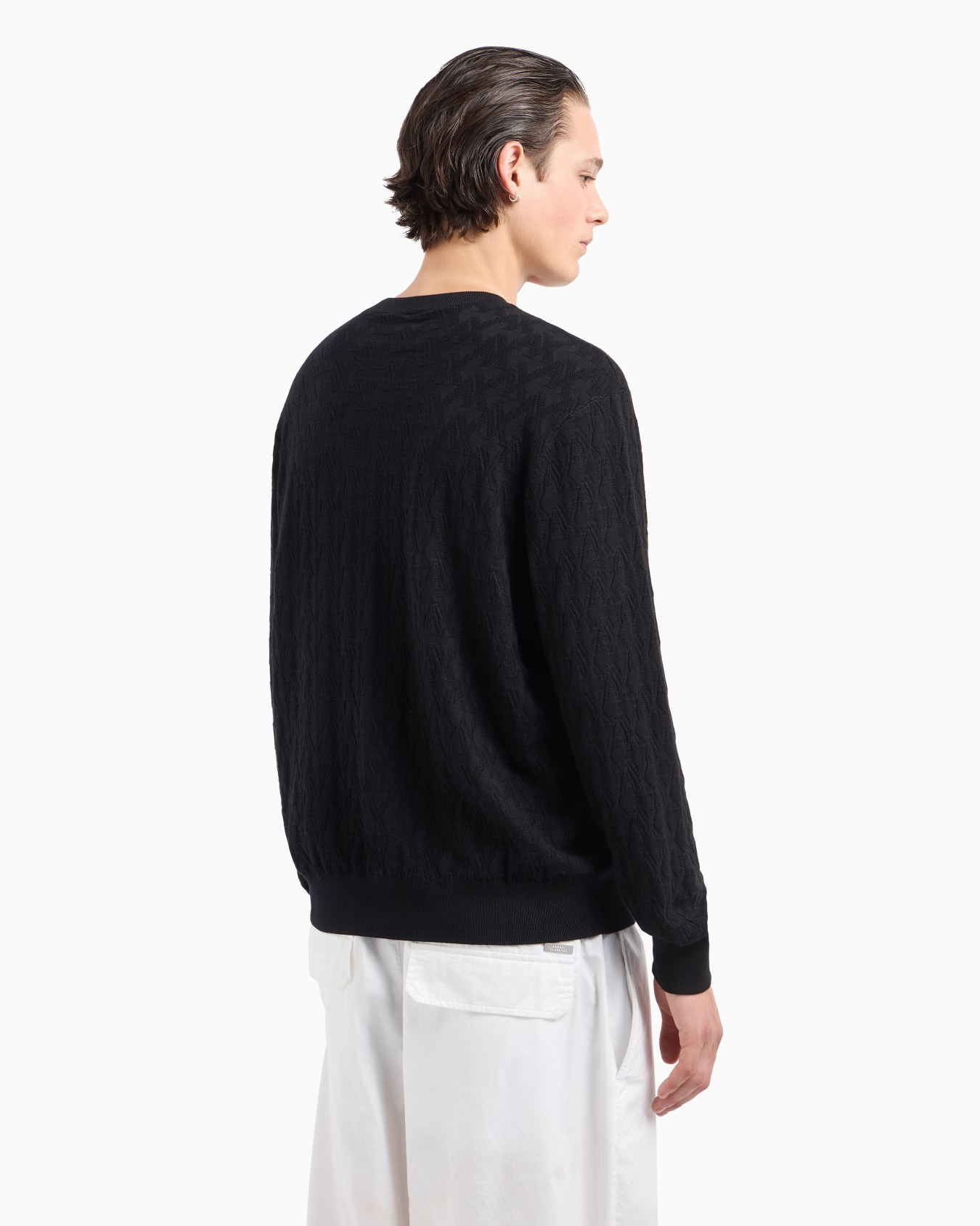 ASV Monogram Jacquard Crewneck Sweater Slide 2