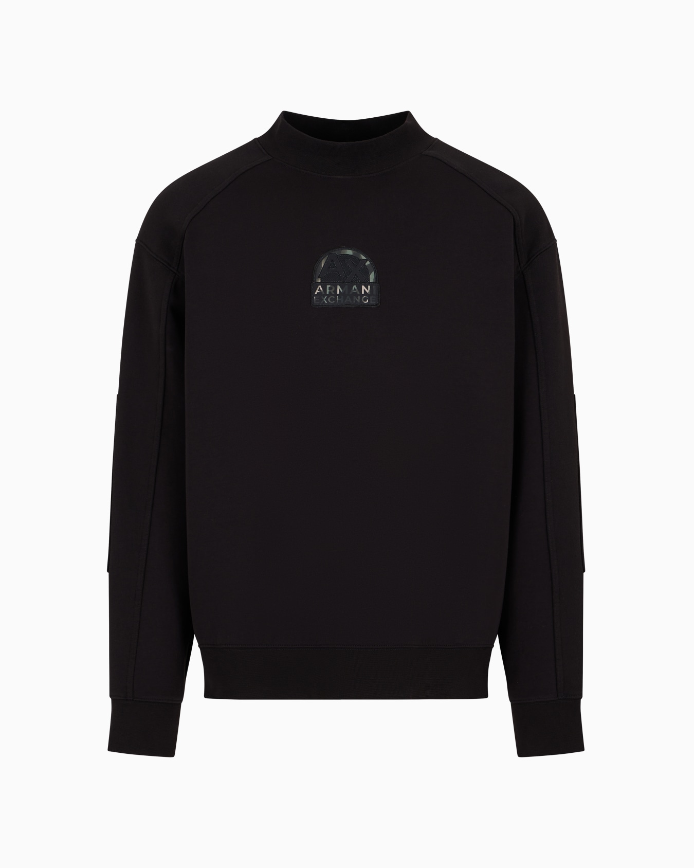 Stretch cotton sweatshirt with logo crest Slide 0