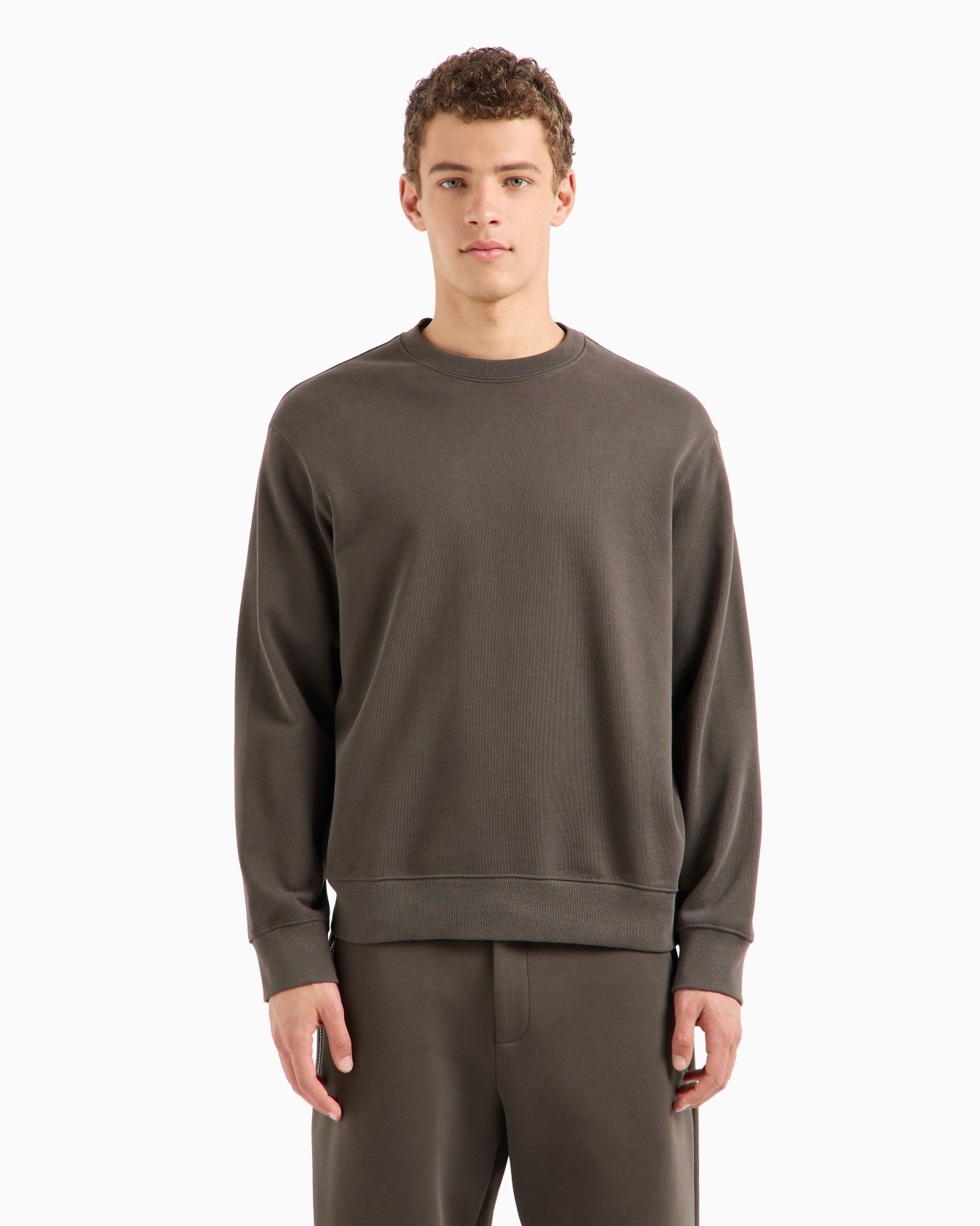 Sweatshirt mit Rundhalsausschnitt und Maxi-Print auf der Rückseite aus -Baumwolle Folie 1