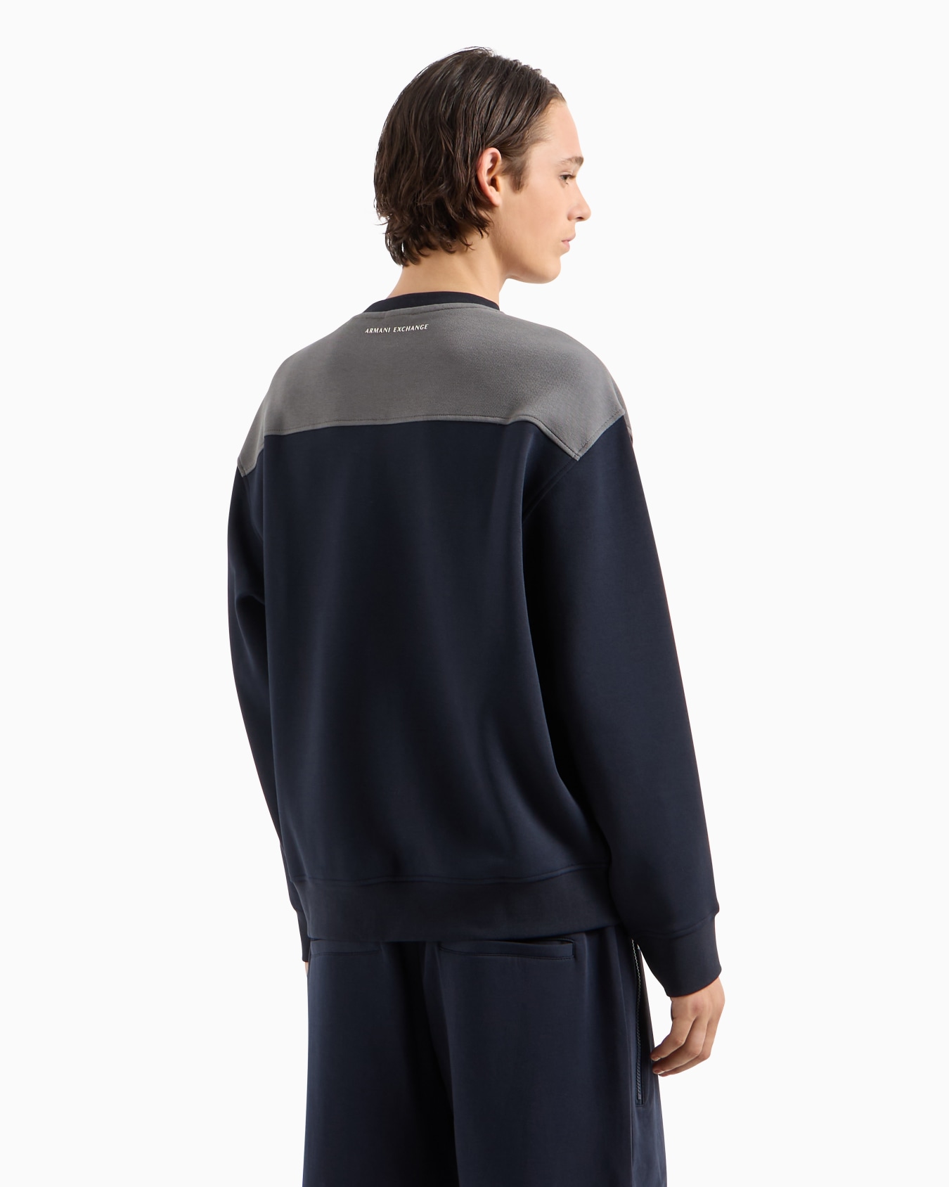  organic cotton crewneck sweatshirt with maxi logo and A-line Slide 3