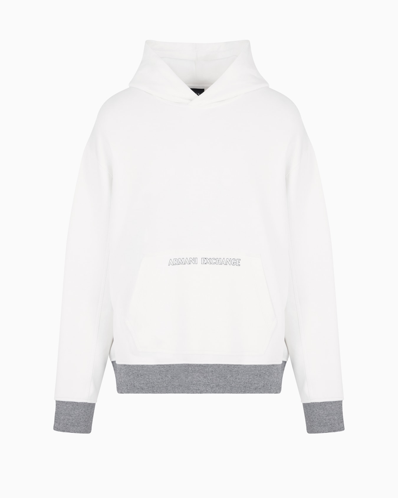 Stretch cotton hoodie with logo Slide 0