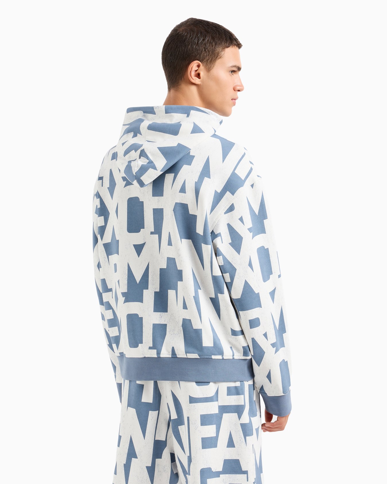 maxi sudadera con capucha y monograma en toda la prenda Diapositiva 2