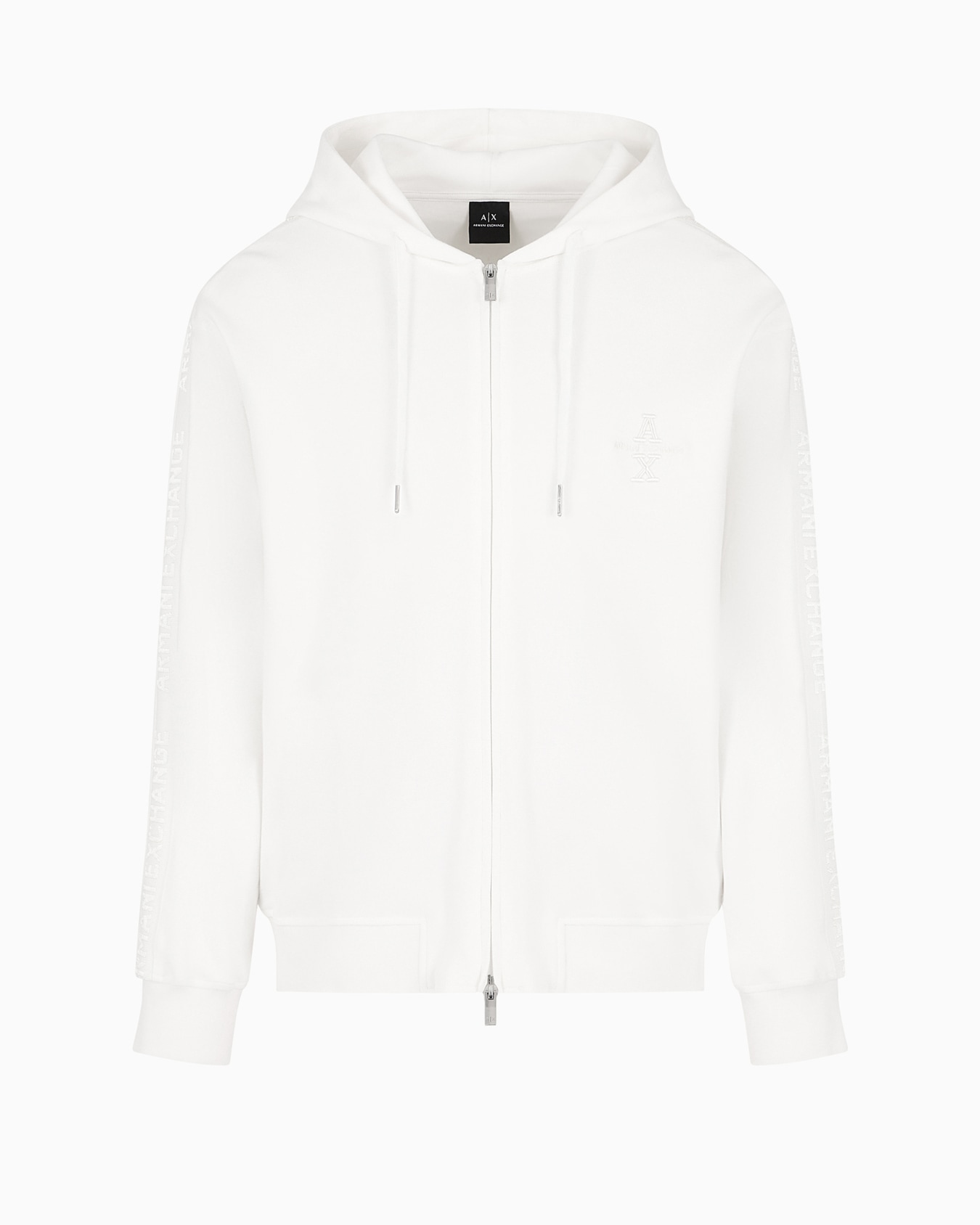  sudadera con capucha y cierre de interlock de algodón Diapositiva 0