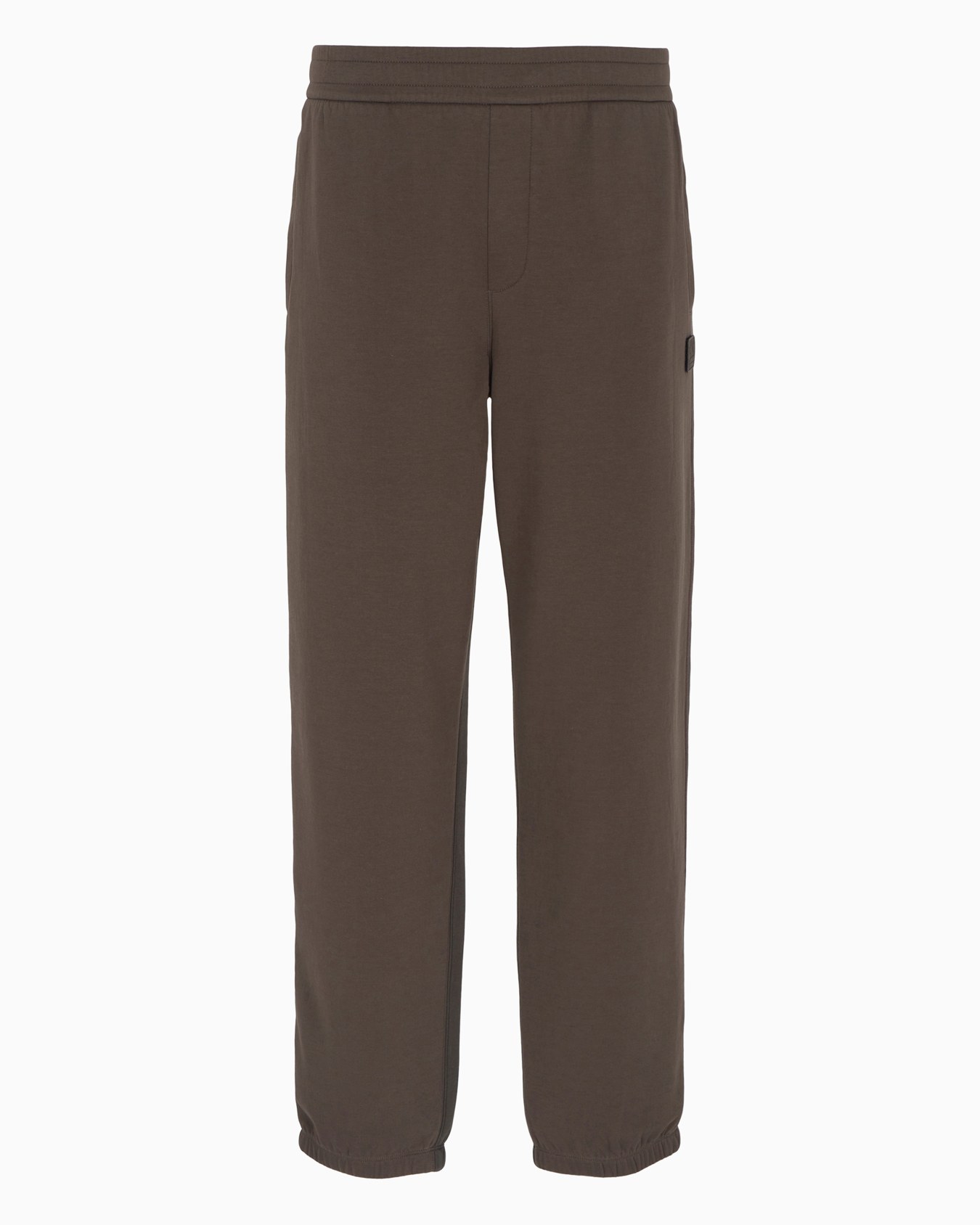 Stretch cotton jogger pants with contrasting band Slide 0