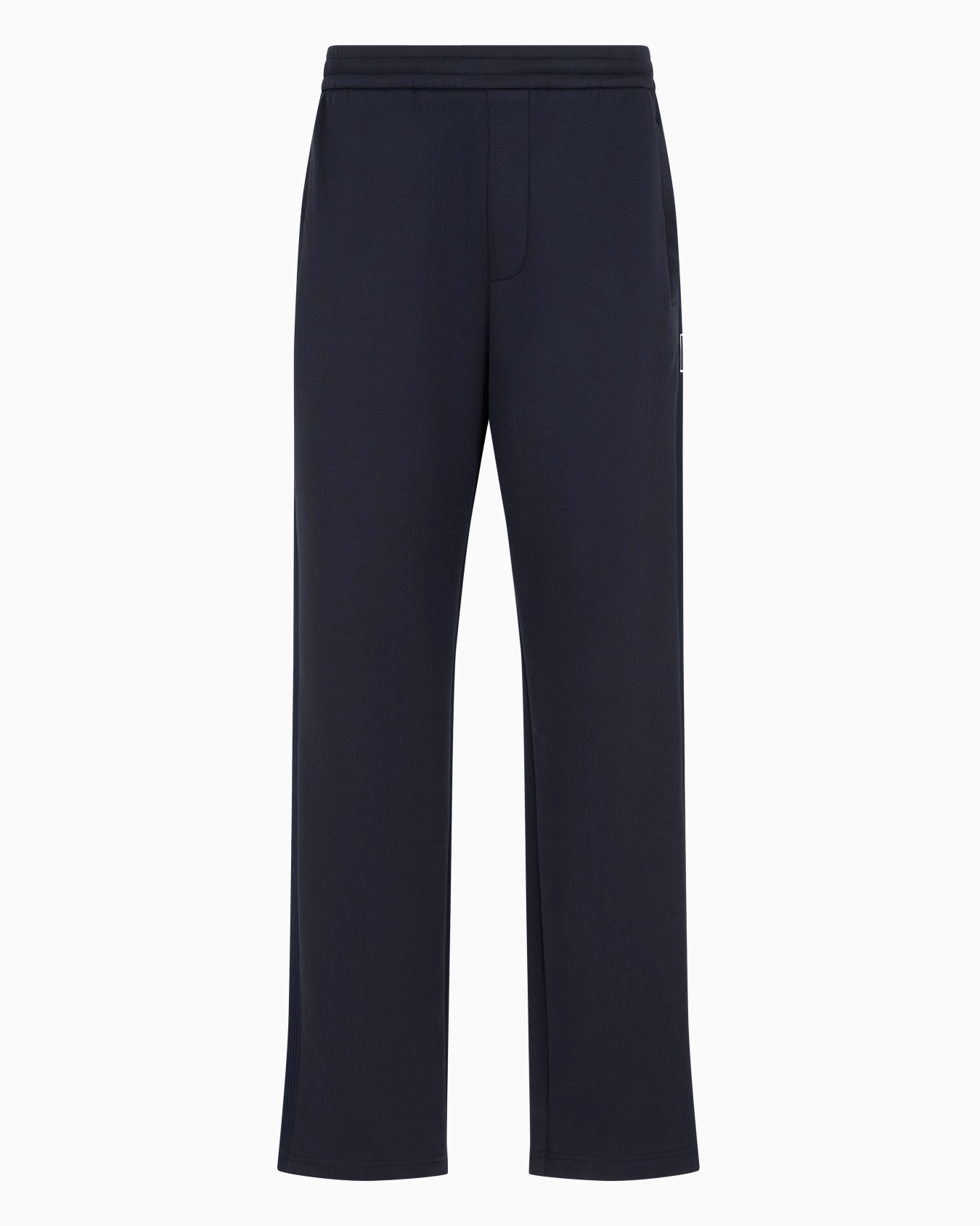 Regular fit trousers in stretch cotton with elasticated waist Slide 0