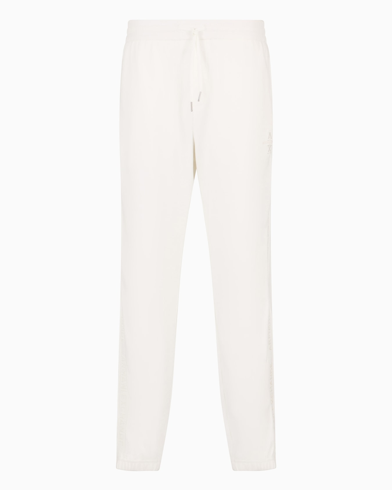 Pantalón jogger de interlock de algodón con banda con logo Diapositiva 0