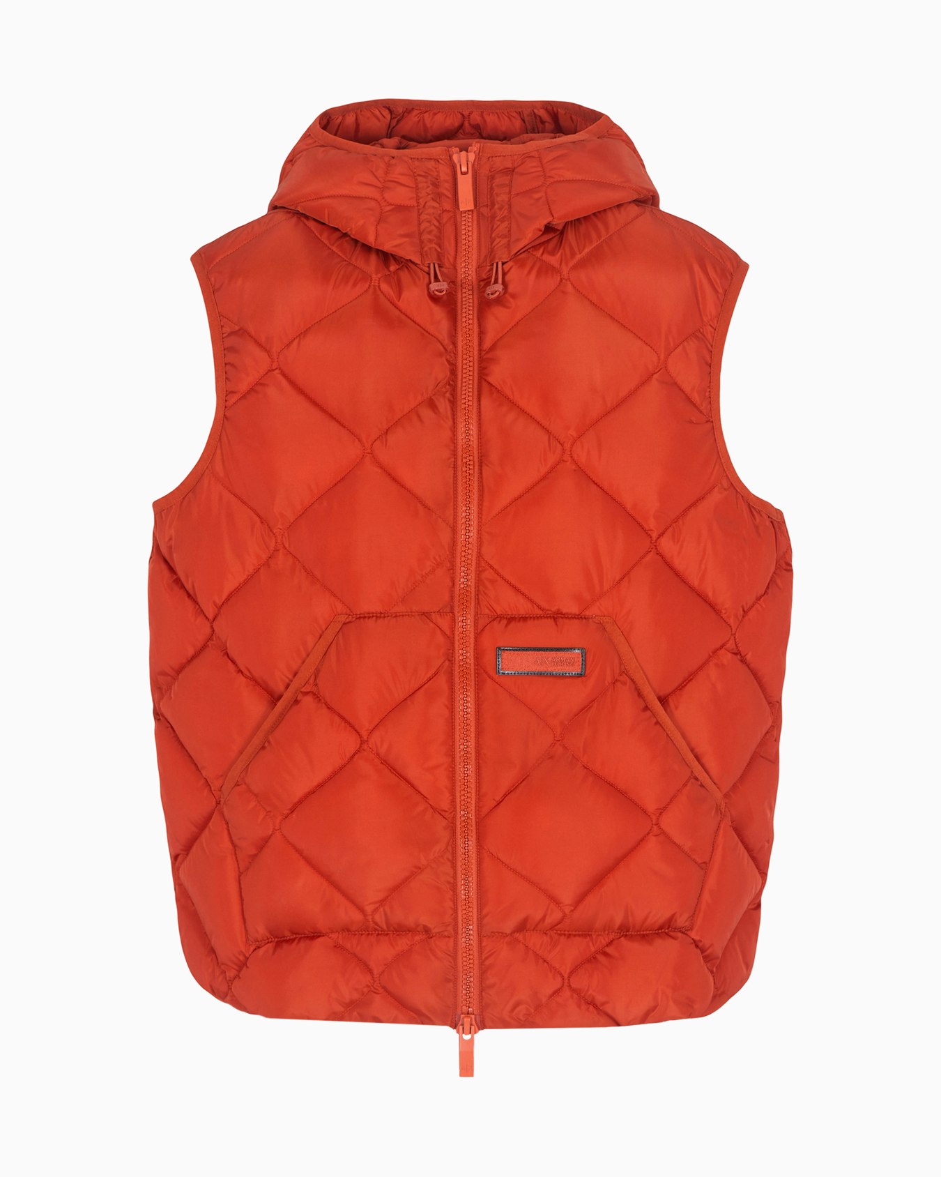 ASV Nylon Hooded Sleeveless Down Jacket Slide 0