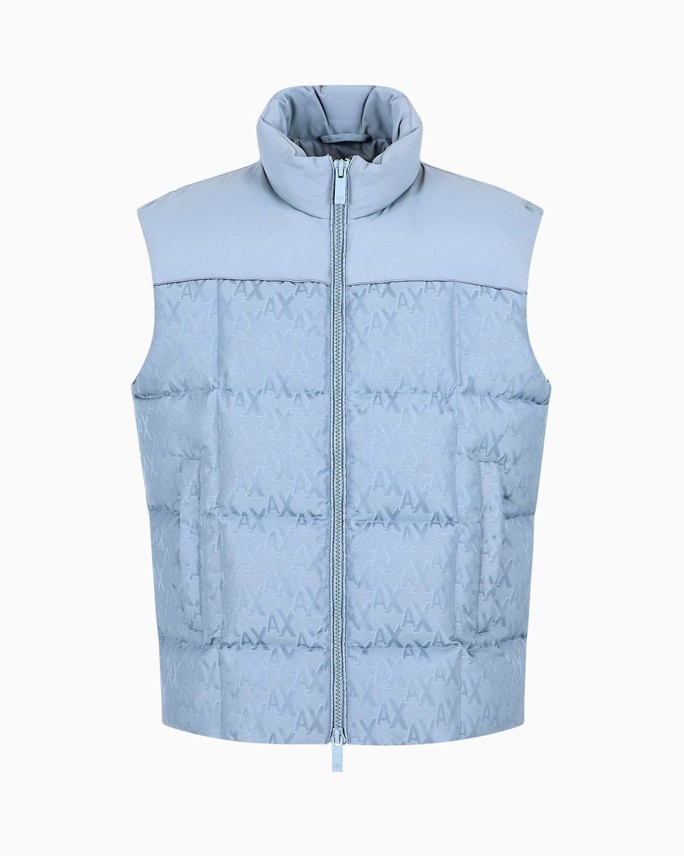 Sleeveless down jacket with monogram fabric exterior Slide 0