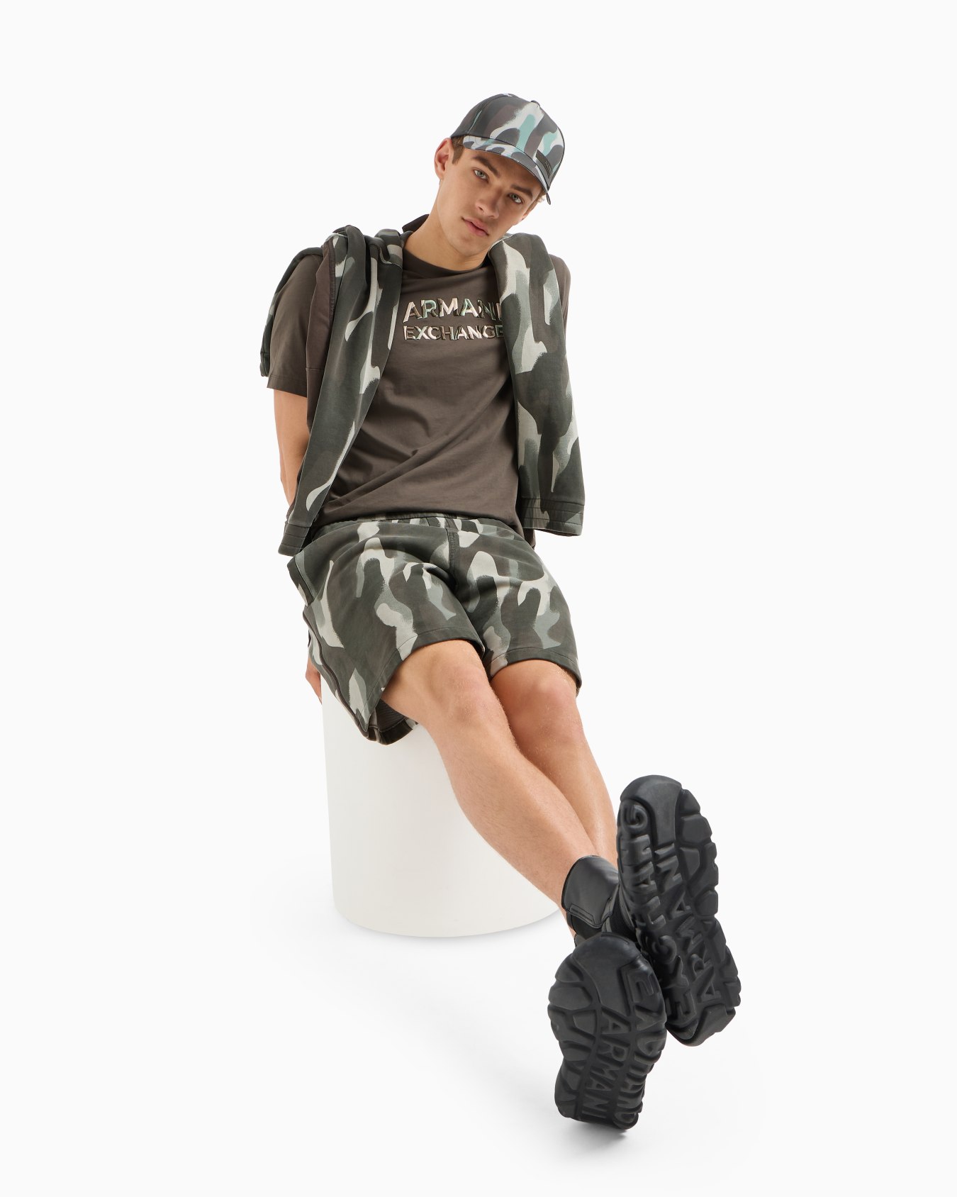  Organic Cotton Camouflage Bermuda Shorts Slide 3