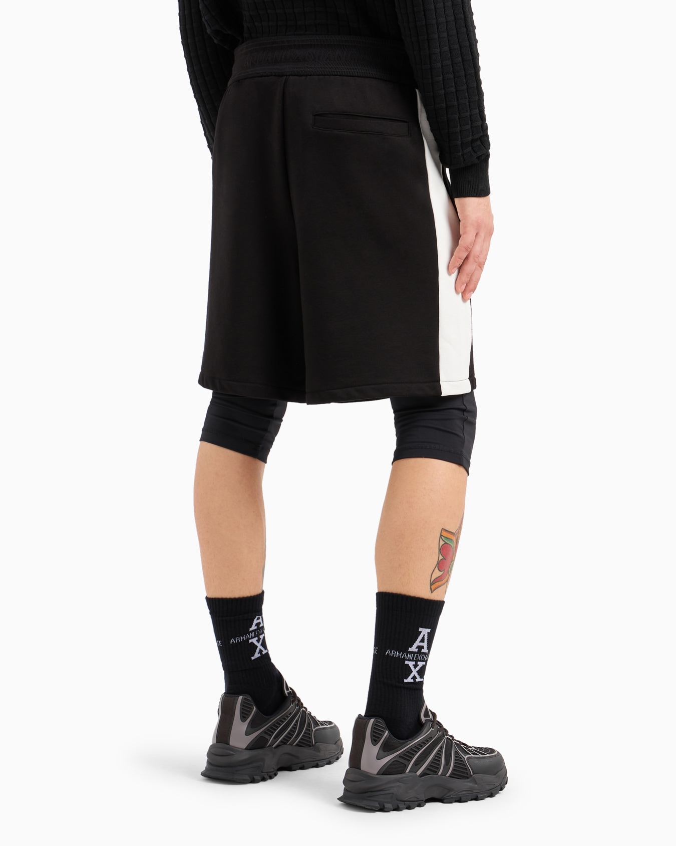  cotton french terry bermuda shorts with logo Slide 2