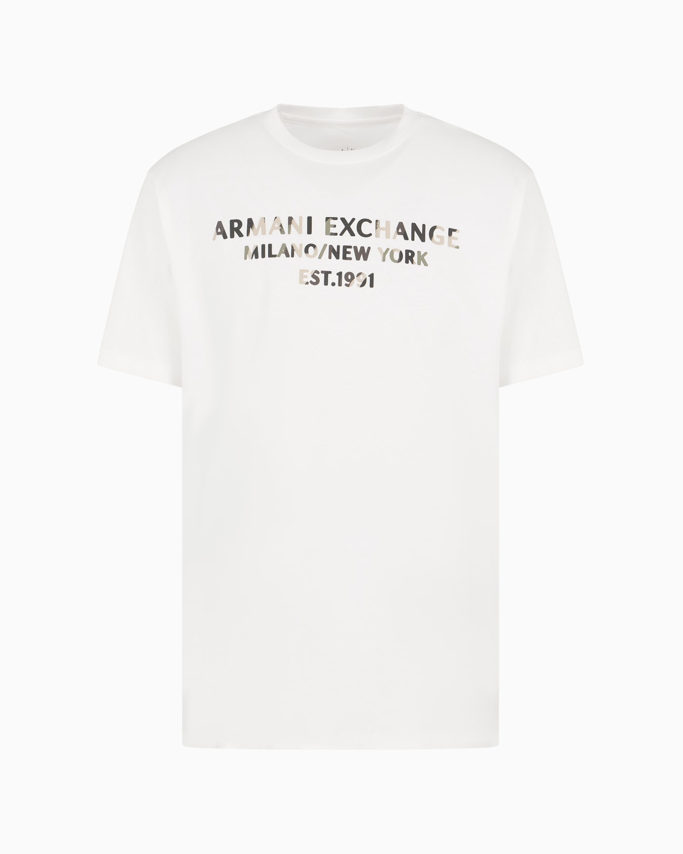 Camiseta regular fit con logo de camuflaje en algodón ASV Diapositiva 0