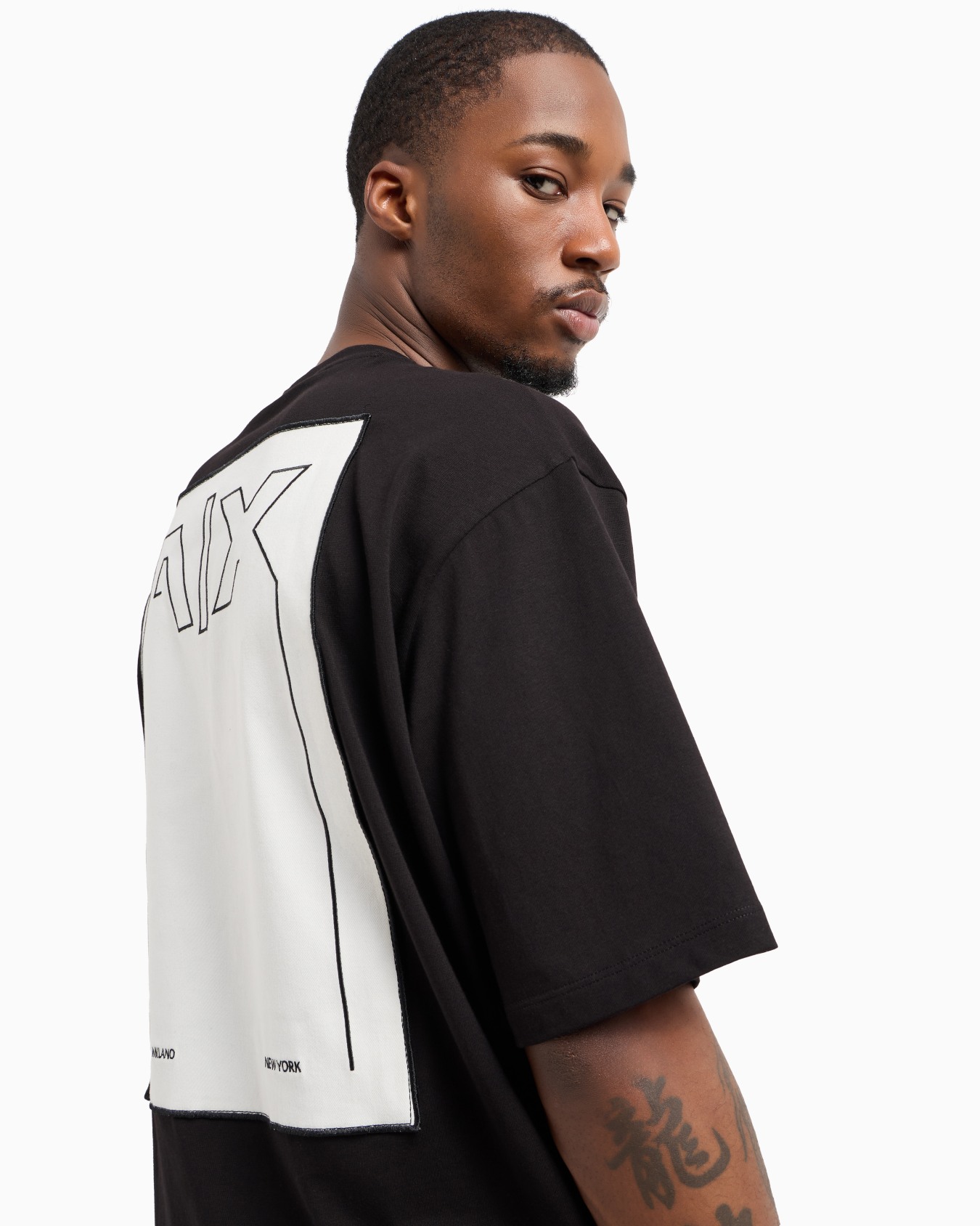 ASV Cotton Loose Fit Back Print T-Shirt Slide 5