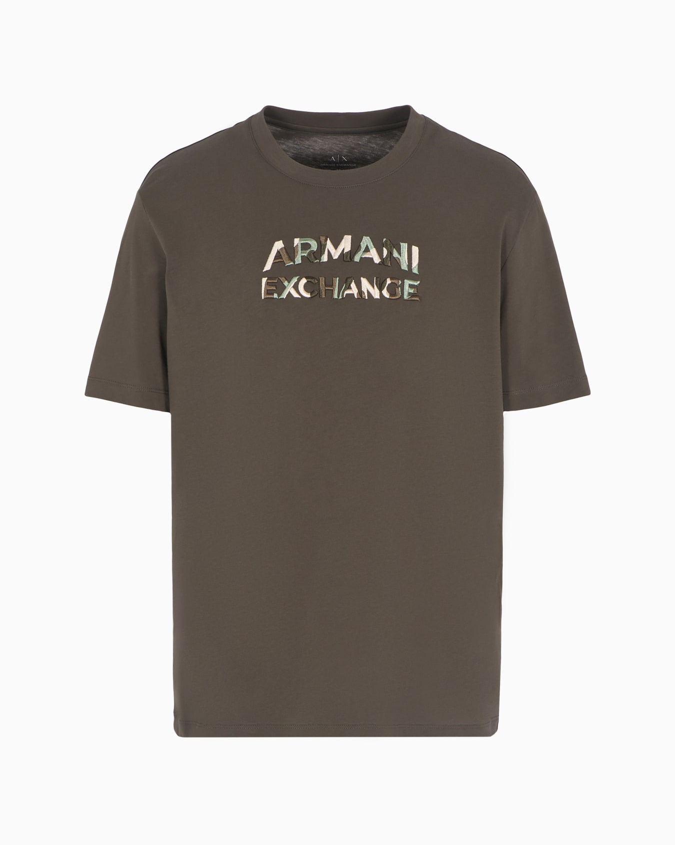 Regular fit T-shirt with camouflage logo in ASV cotton Slide 0