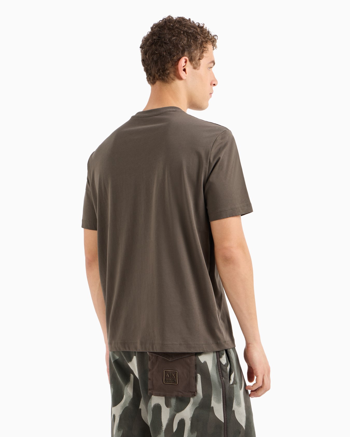 Regular fit T-shirt with camouflage logo in ASV cotton Slide 2