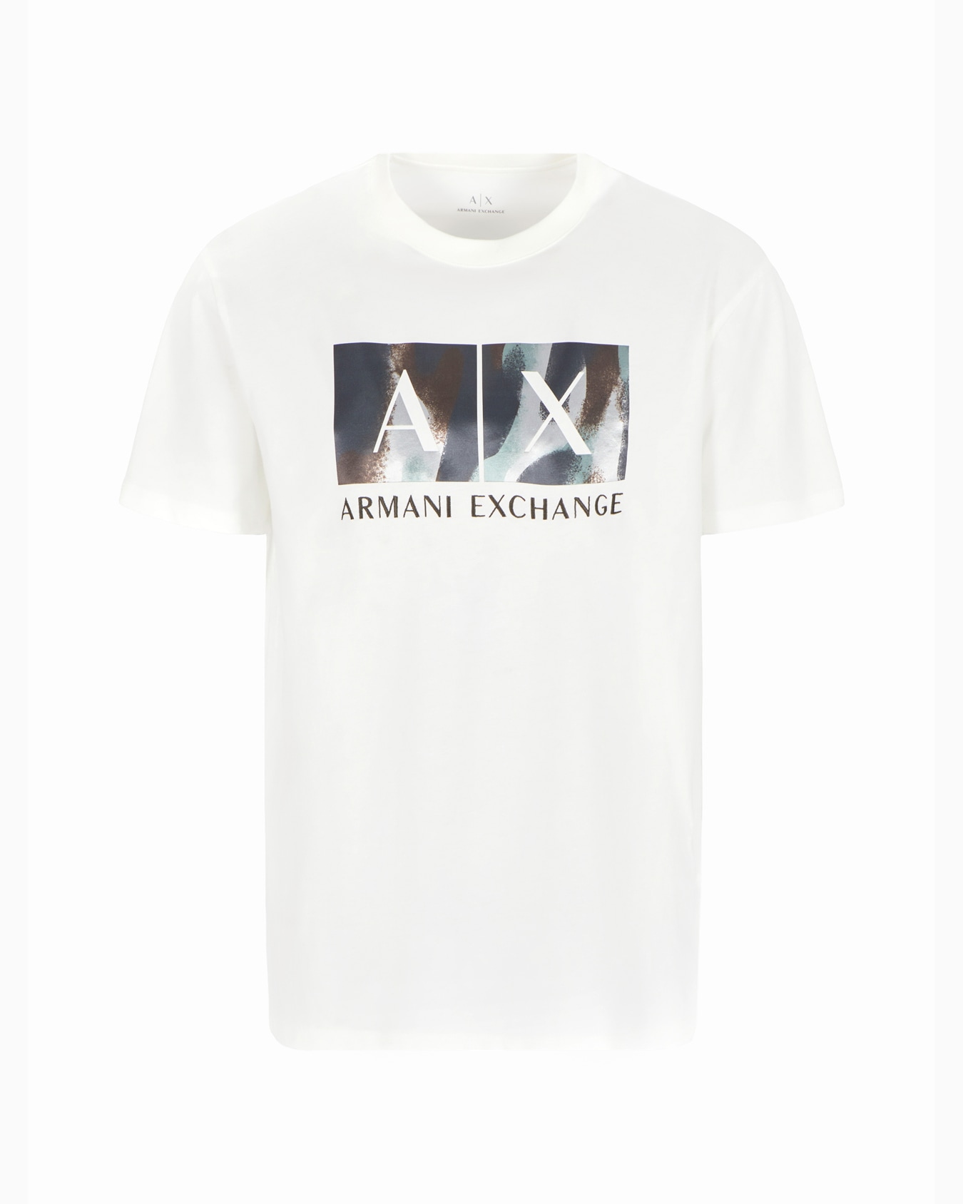 Camiseta regular fit con logo abstracto estampado en algodón ASV Diapositiva 0