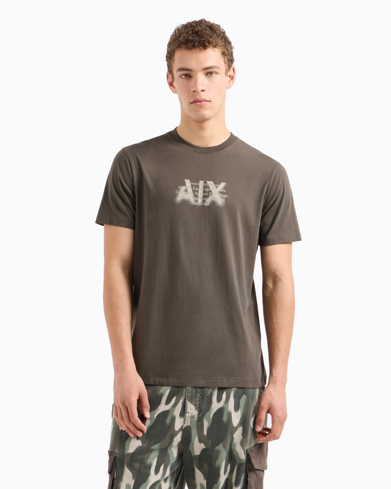 Camiseta regular fit con logo militar urbano en algodón ASV Diapositiva 1