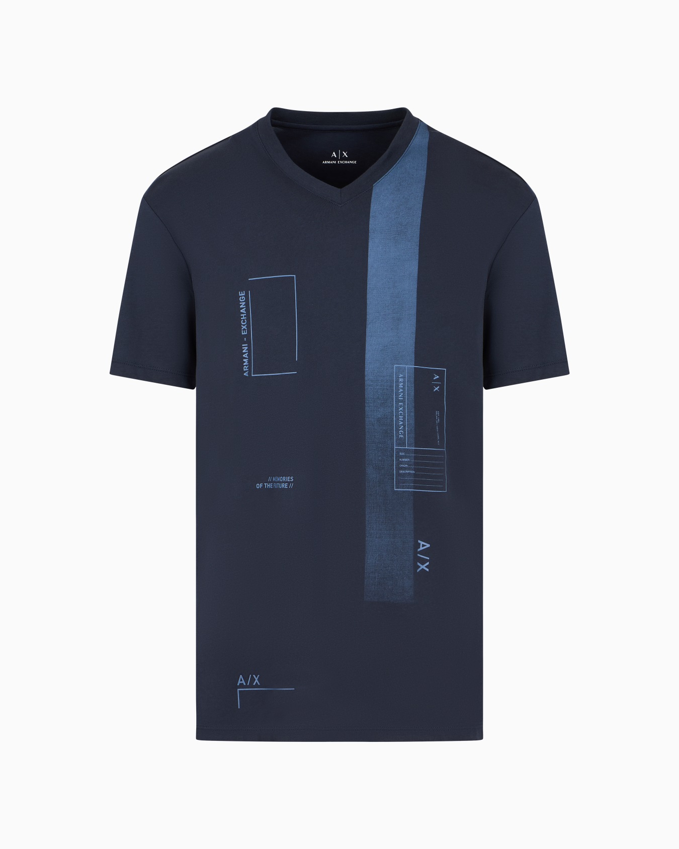 AX Logo V-Neck Short Sleeve T-Shirt Slide 0