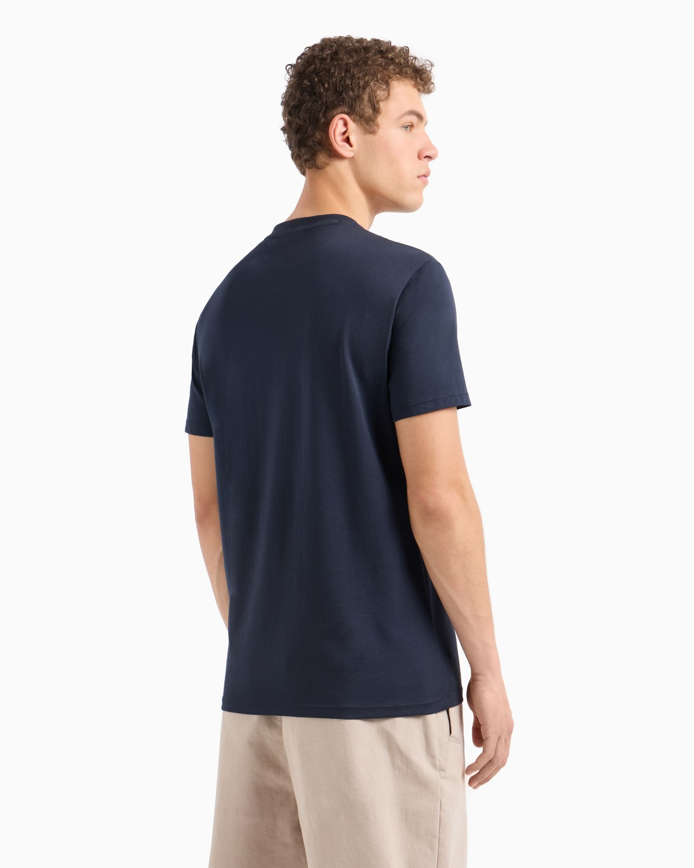 AX Logo V-Neck Short Sleeve T-Shirt Slide 2