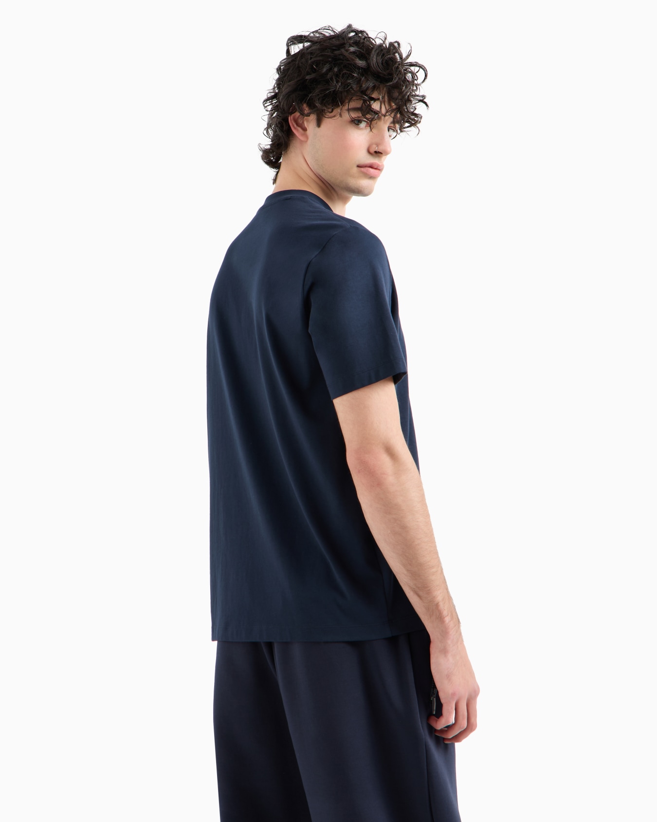 Camiseta regular fit con logo efecto pincelada en algodón ASV Diapositiva 2